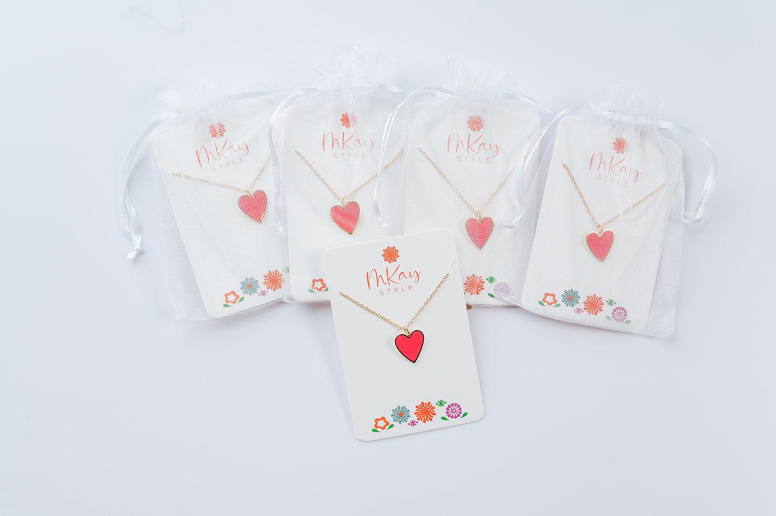 Pink Heart Necklace Party Pack Party Favor - Mkay Style
