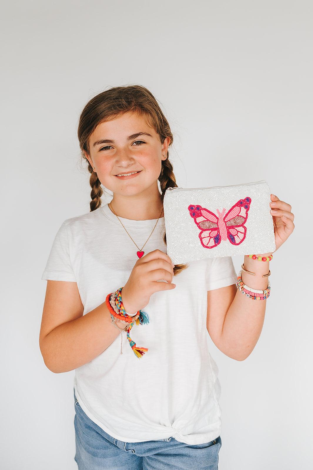 Butterfly Beaded Coin Purse - Mkay Style