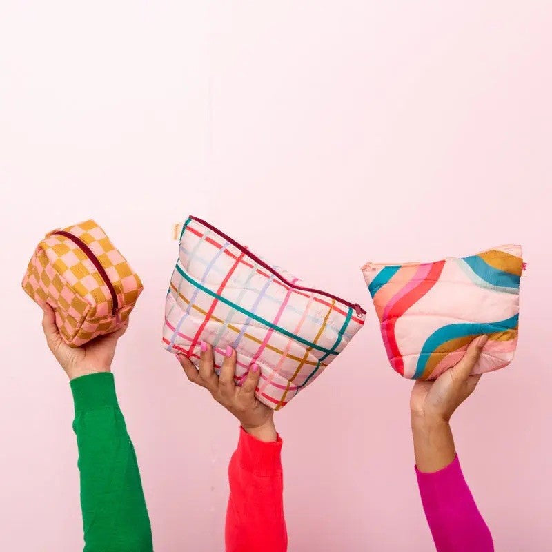 Colorful Plaid Cosmetic Pouch