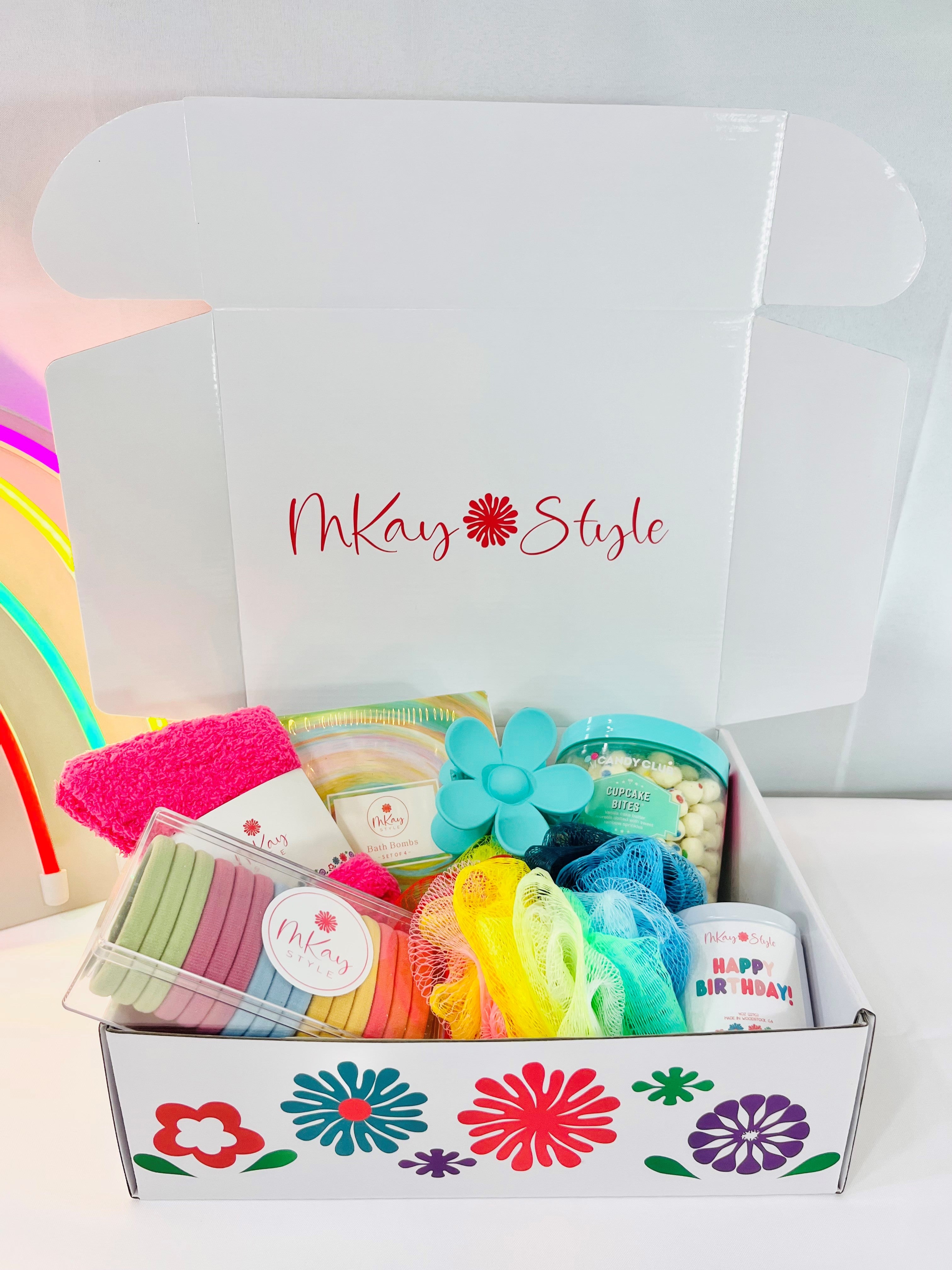 Colorful Happy Birthday Gift Box
