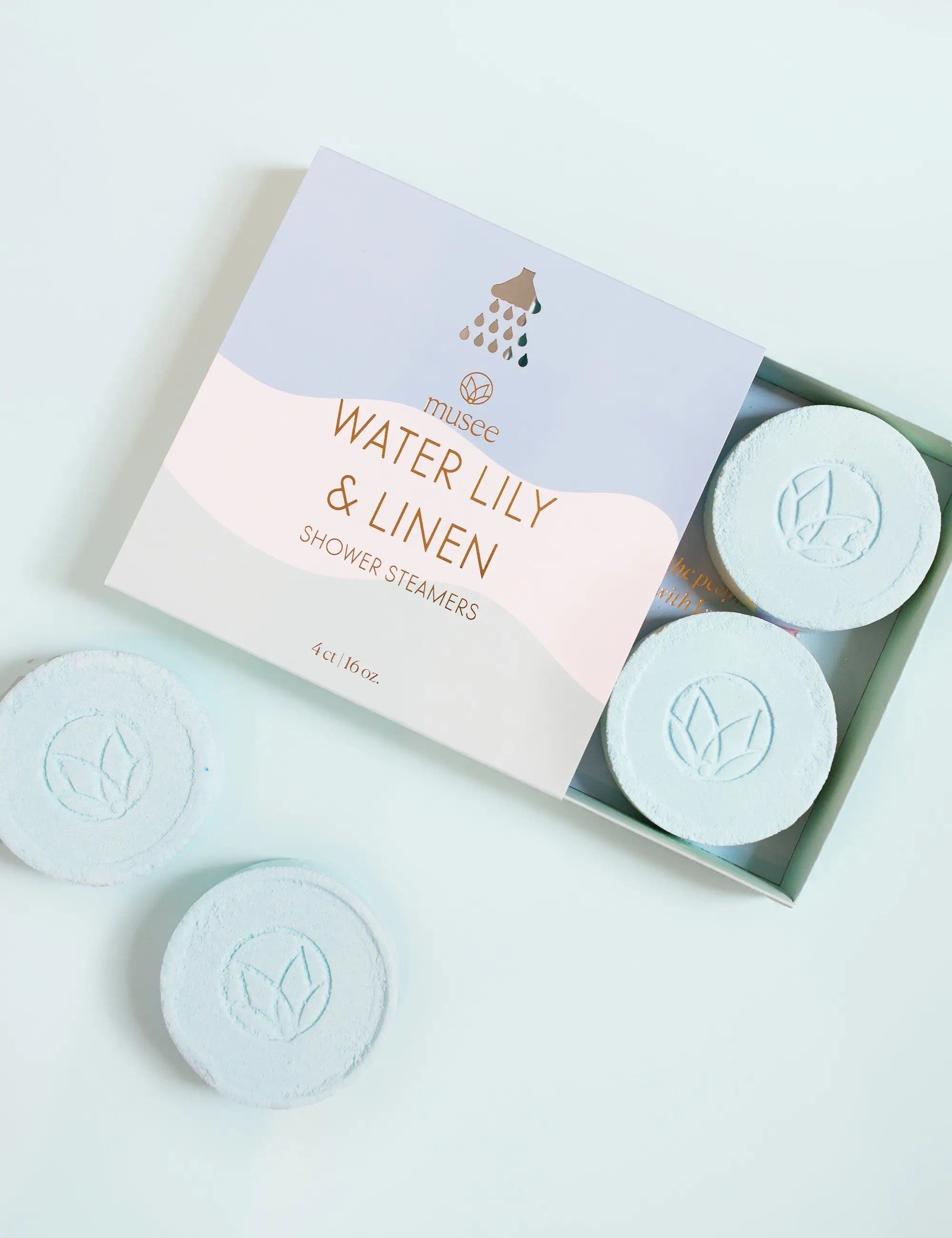 Musee Bath Water Lily & Linen Shower Steamers