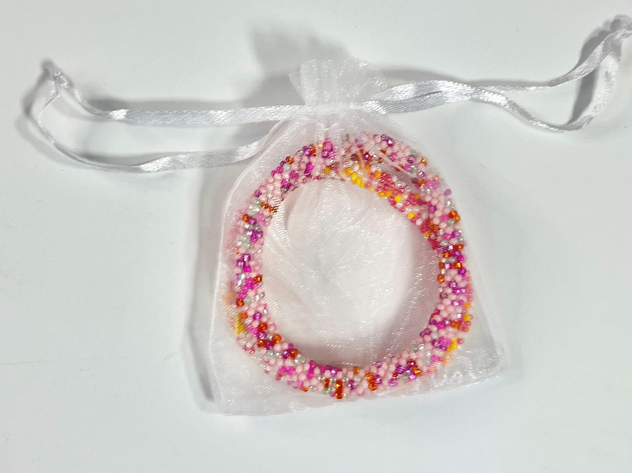 Pinky Beaded Stackable Bracelet Set - Mkay Style