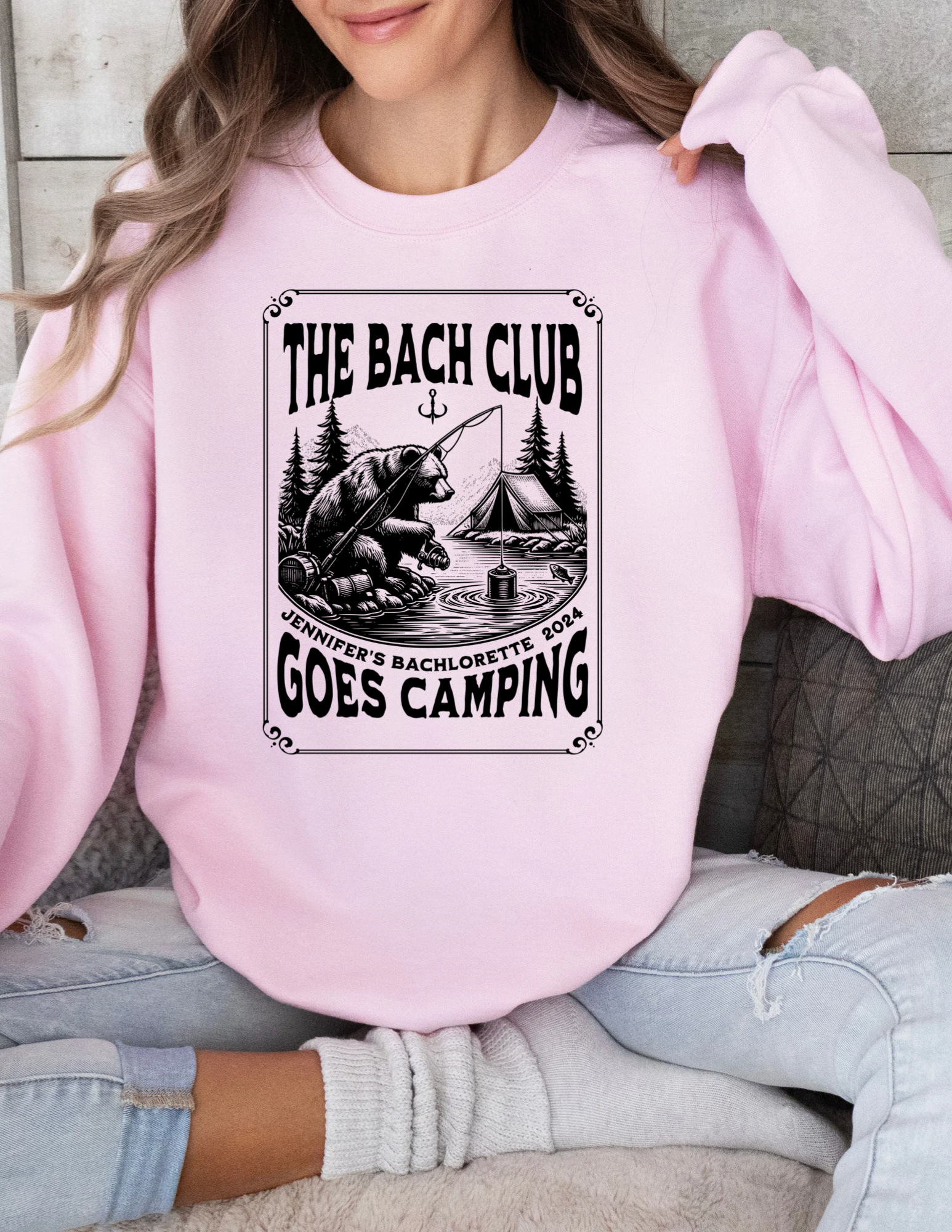 Bachelorette Camping Sweatshirt- Personalized