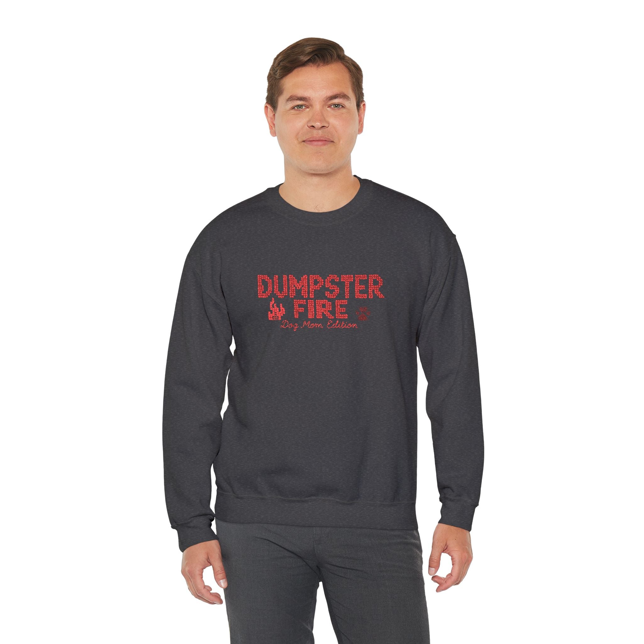 Dumpster Fire Dog Mom Crewneck