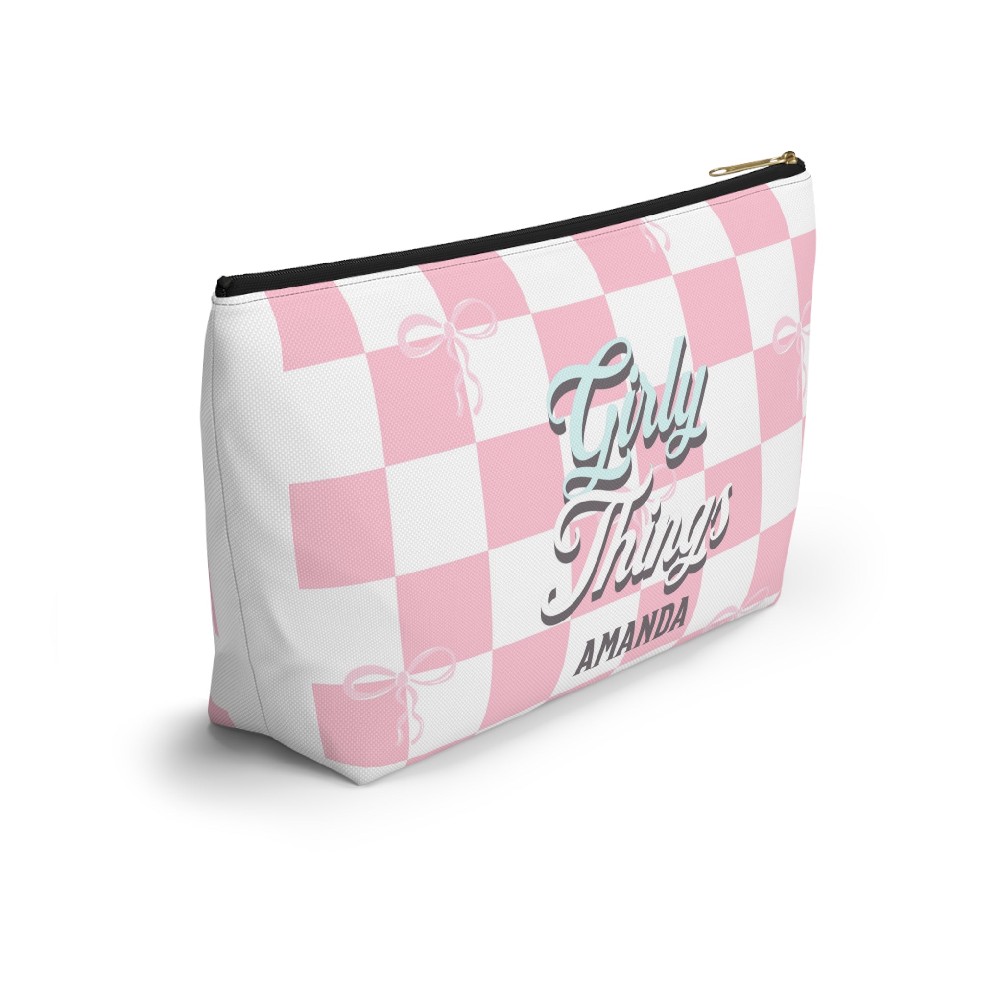 Croquette Pink Bow Accessory Pouch