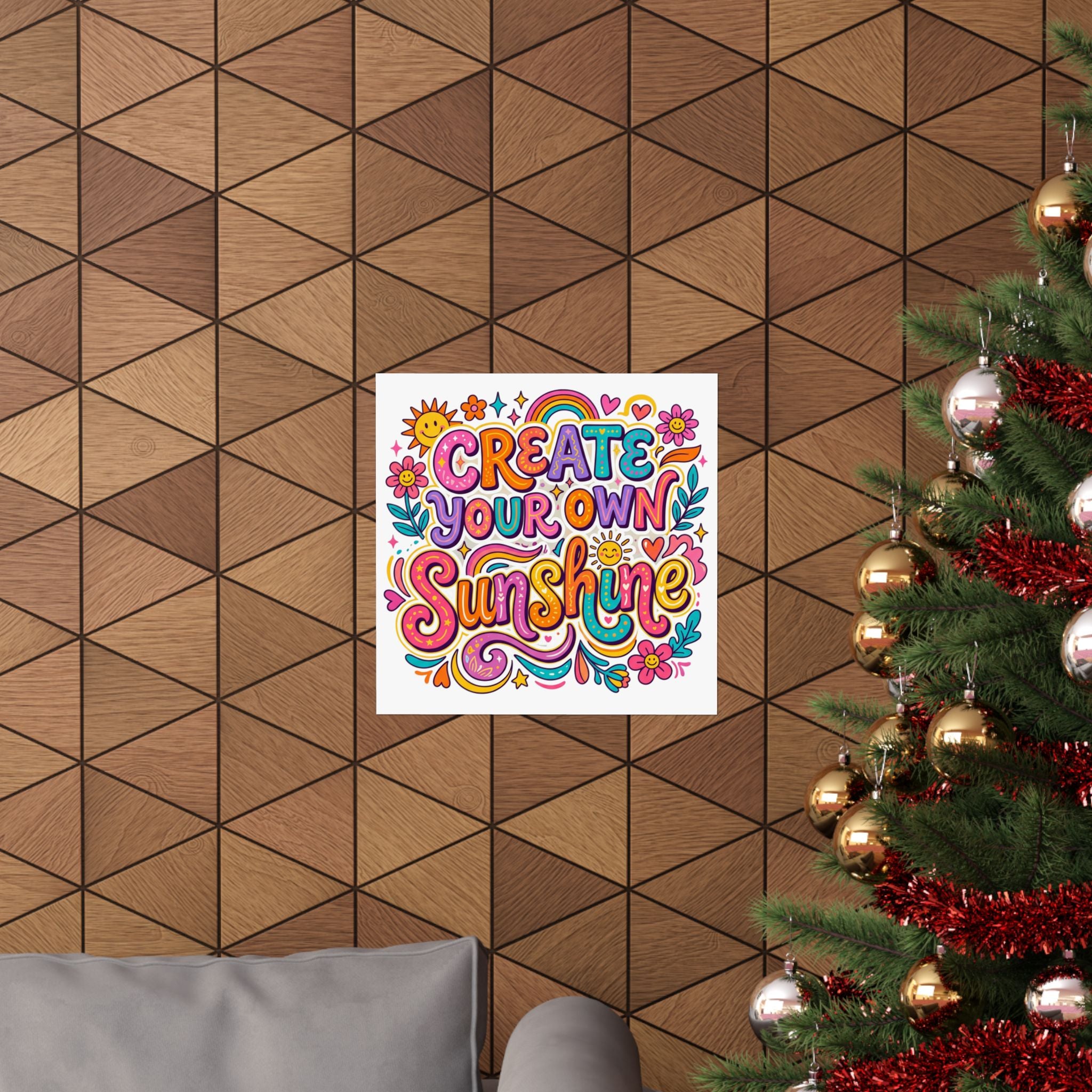 Create Your Own Sunshine Poster | Matte Vertical Inspirational Wall Art