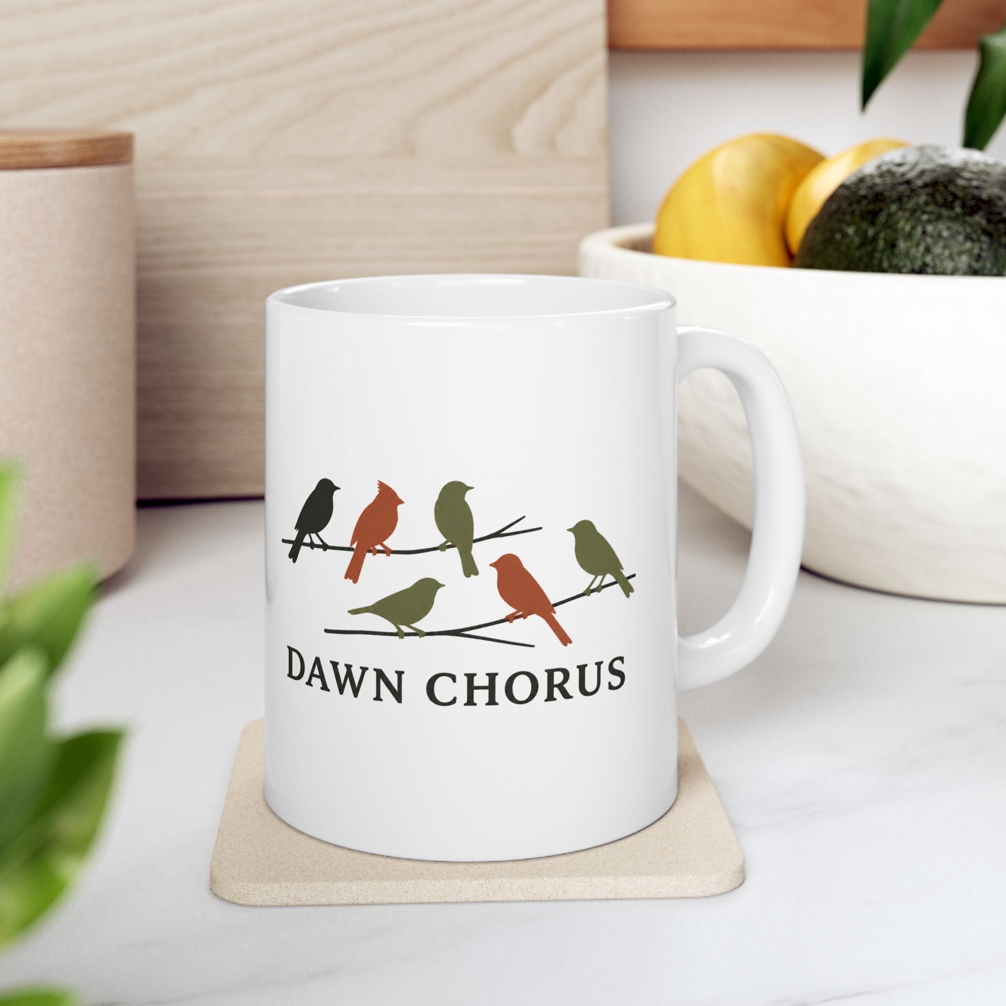 Songbird Mug, Dawn Chorus Birdwatching Coffee Cup, Bird Lover Gift