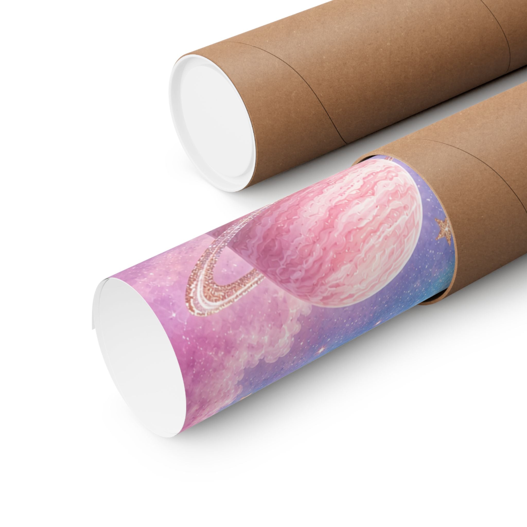 Pastel Galaxy Planets Poster | Matte Vertical Poster