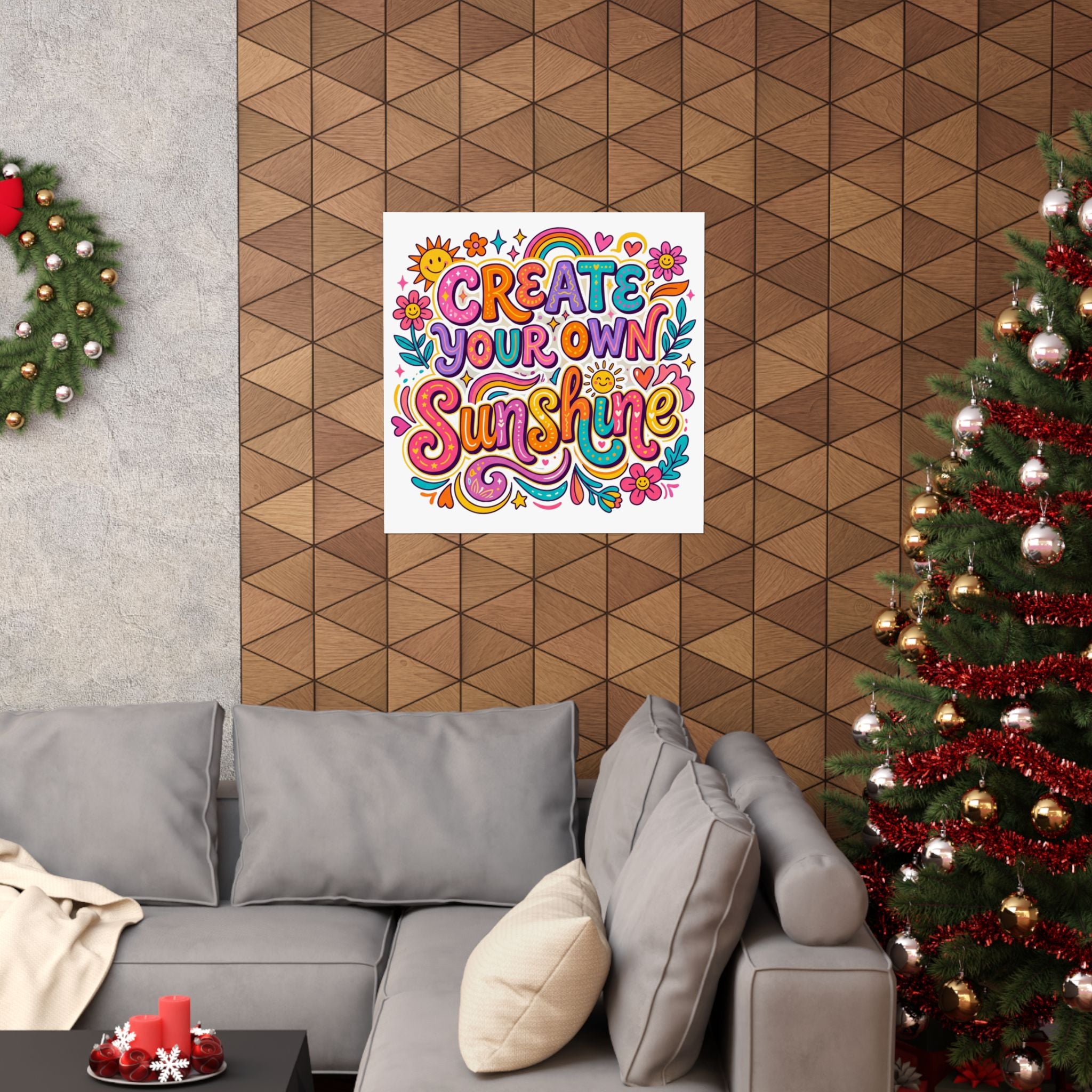 Create Your Own Sunshine Poster | Matte Vertical Inspirational Wall Art