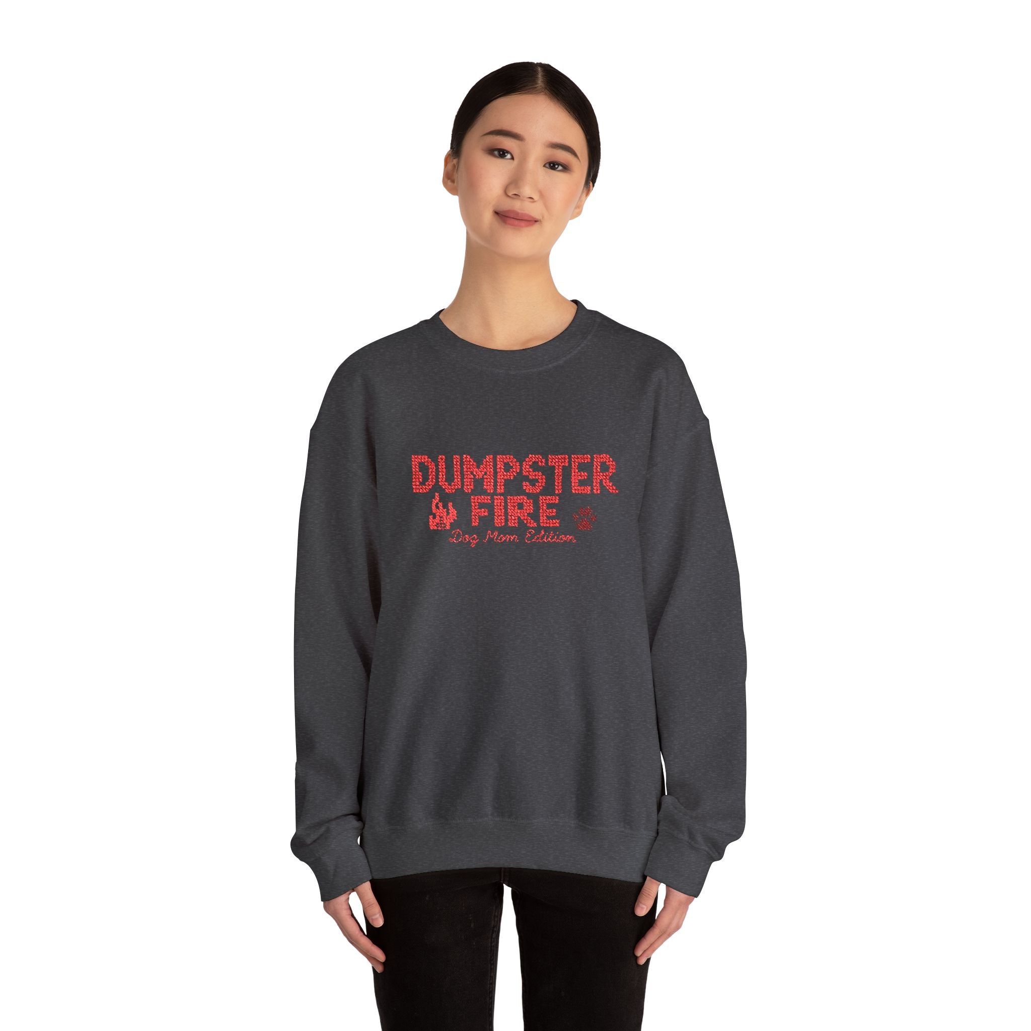 Dumpster Fire Dog Mom Crewneck
