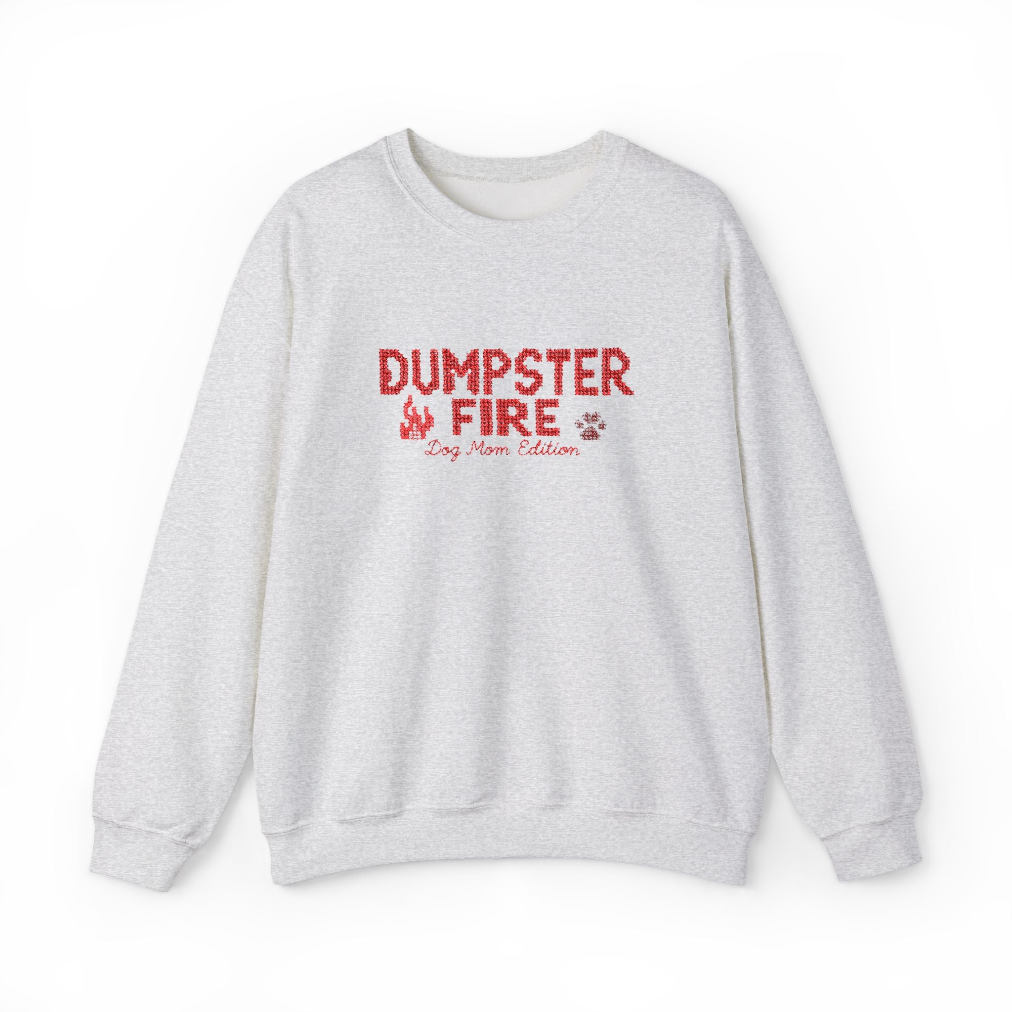 Dumpster Fire Dog Mom Crewneck