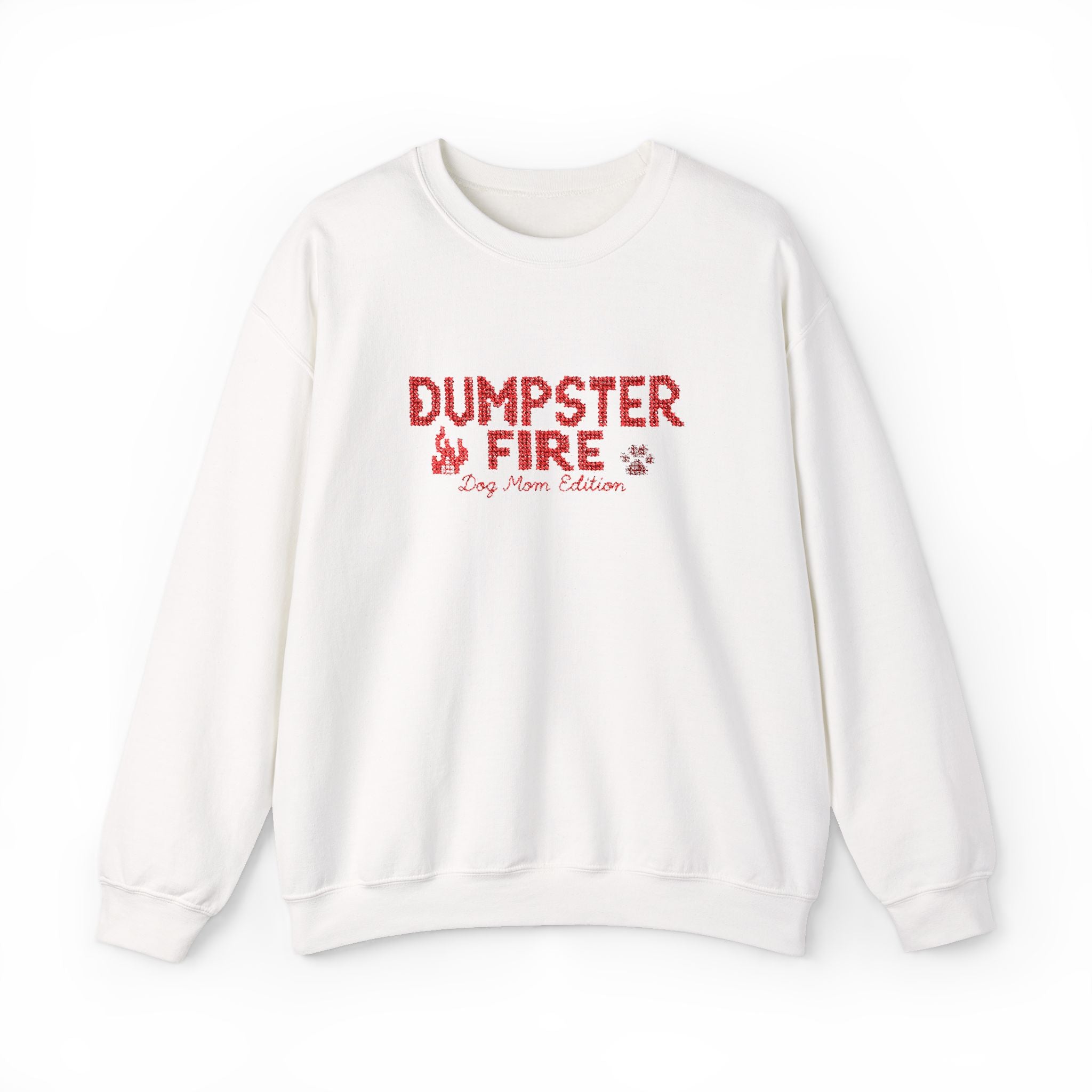 Dumpster Fire Dog Mom Crewneck