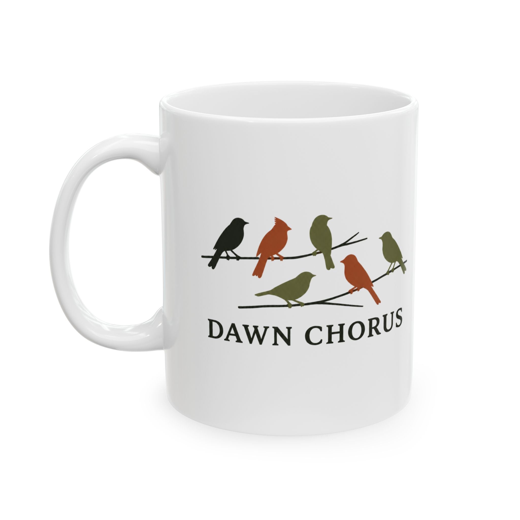 Songbird Mug, Dawn Chorus Birdwatching Coffee Cup, Bird Lover Gift