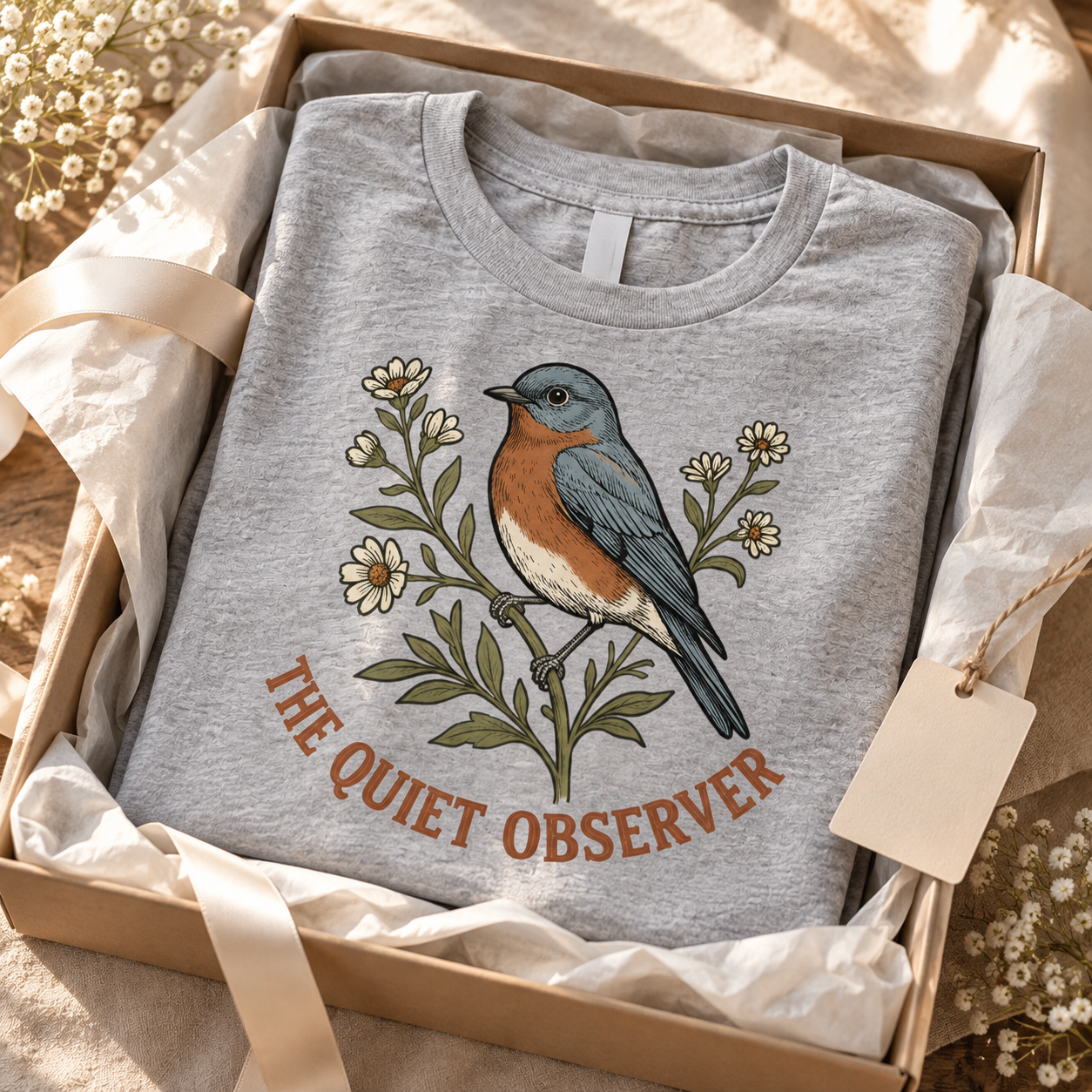 Bluebird Shirt, Eastern Bluebird Birdwatching T-Shirt, Nature Lover Gift