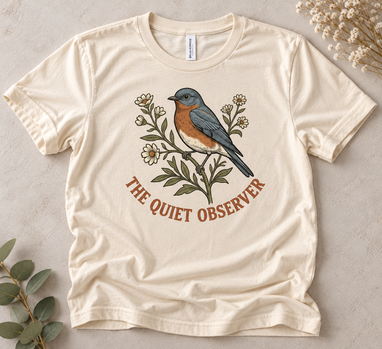 Bluebird Shirt, Eastern Bluebird Birdwatching T-Shirt, Nature Lover Gift
