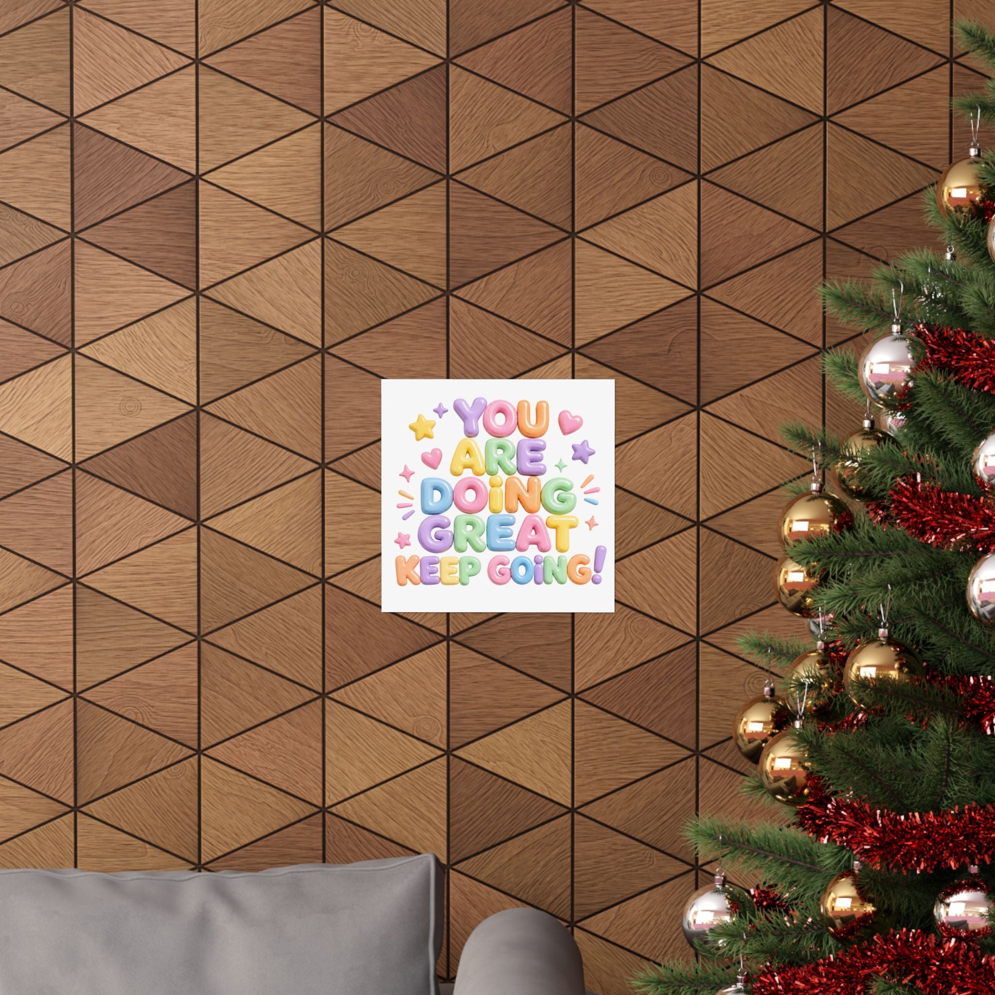 You Are Doing Great Keep Going Poster | Motivational Pastel Typography