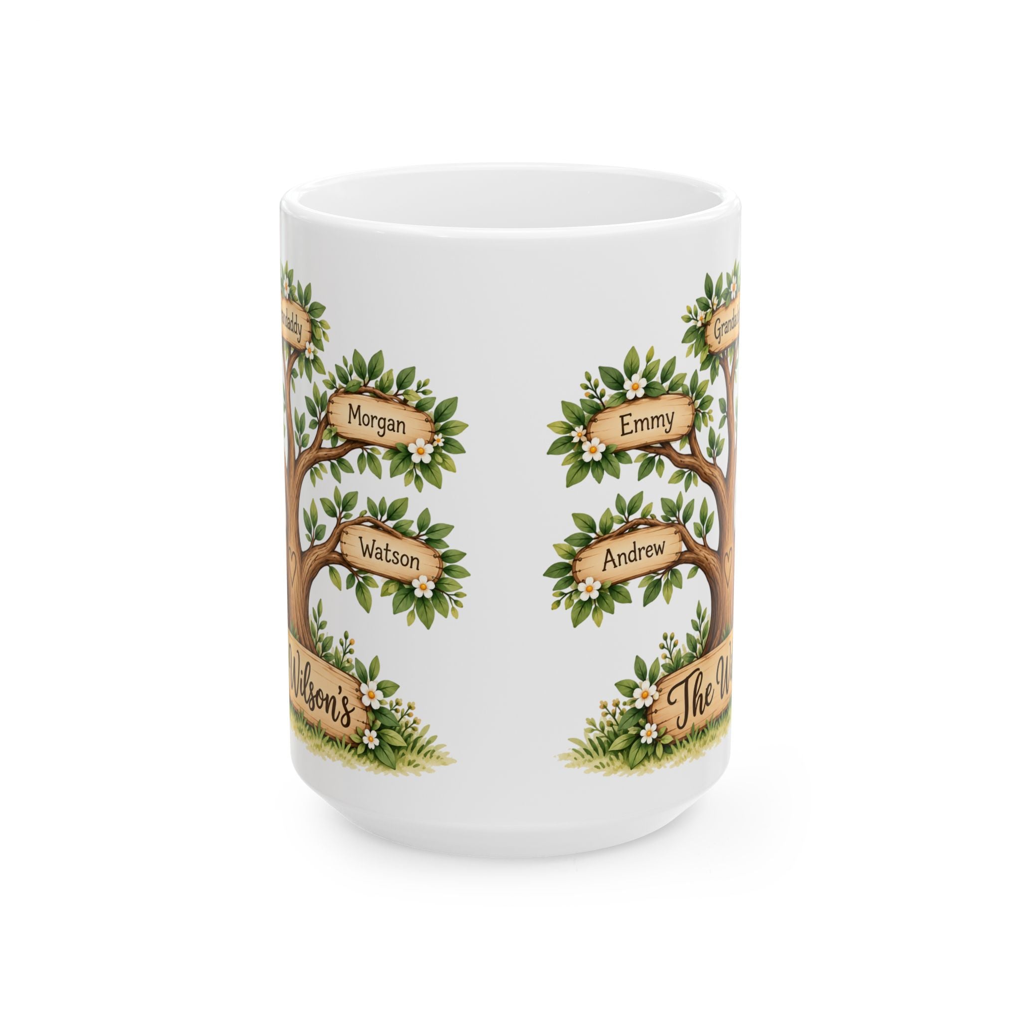 Custom Family Tree Name Mug, Family Personalized Ceramic Name Coffee Cup, Family Name Gift Idea, Grandparent Gift, Parent Gift, Family Gift