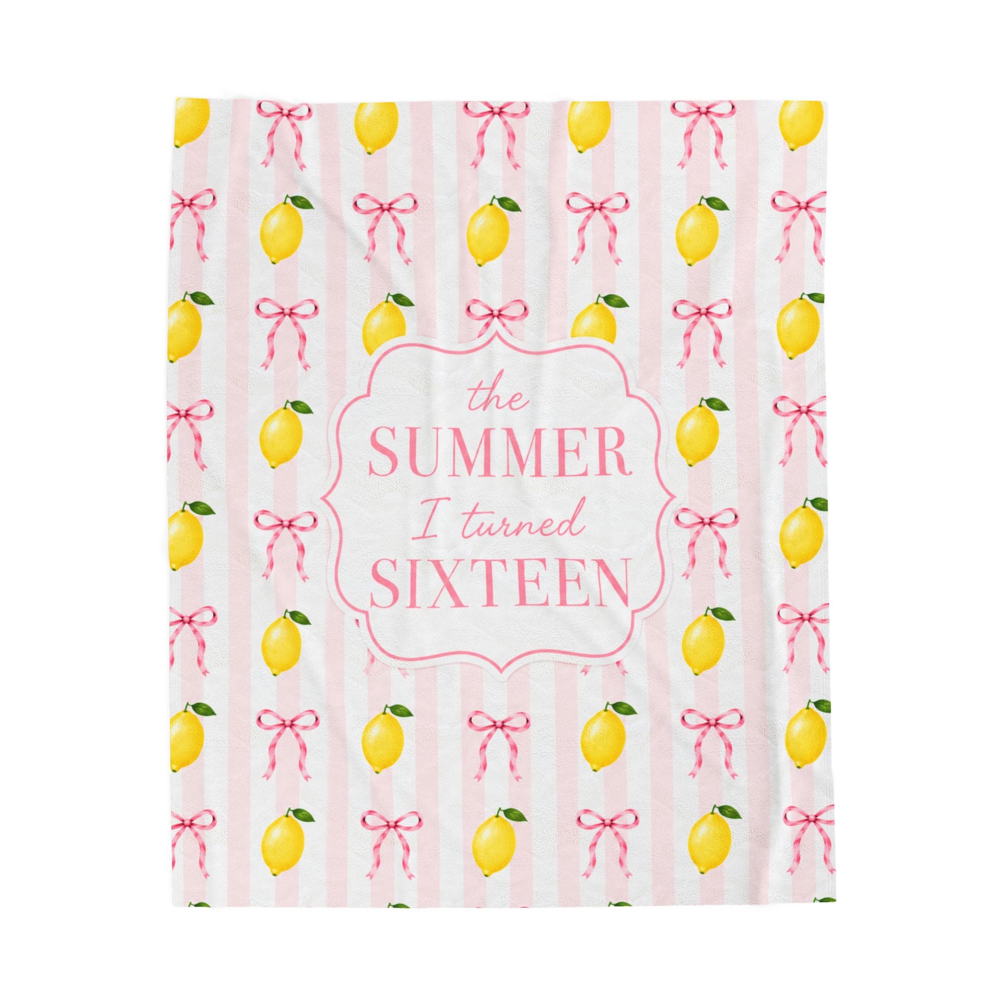 The Summer I Turned Sixteen Blanket | Personalized Sweet 16 Gift
