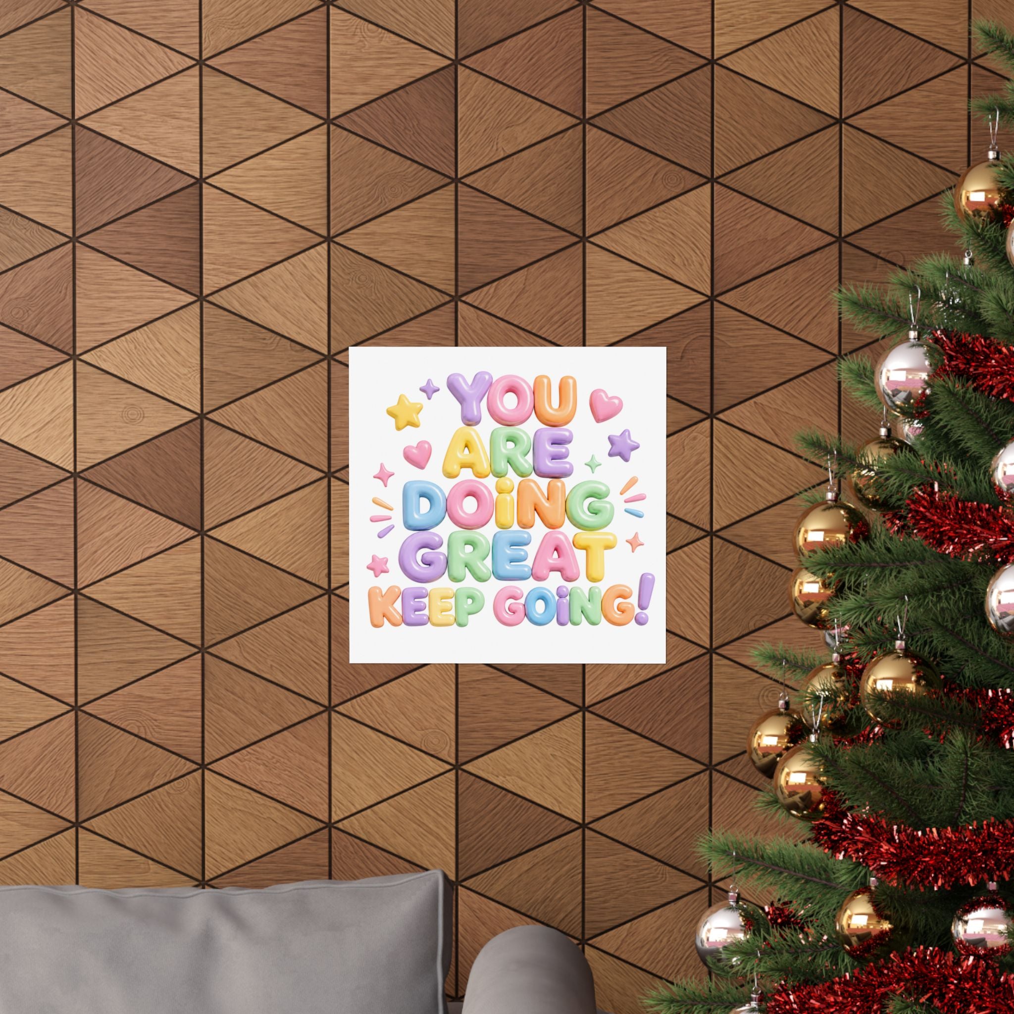 You Are Doing Great Keep Going Poster | Motivational Pastel Typography
