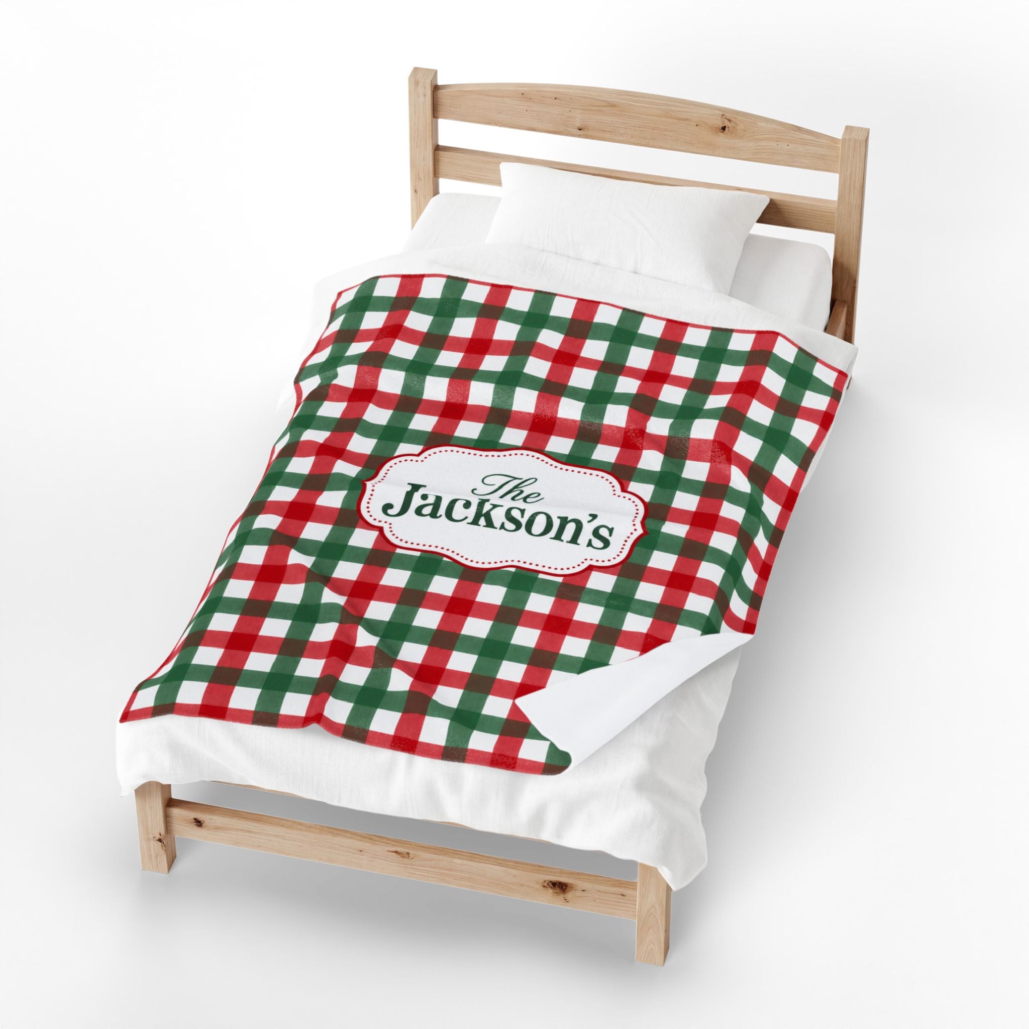 Custom Name Family Christmas Blanket, Personalized Christmas Velveteen Blanket, Cozy Blanket Family Christmas Gift, Coworker Christmas Gift
