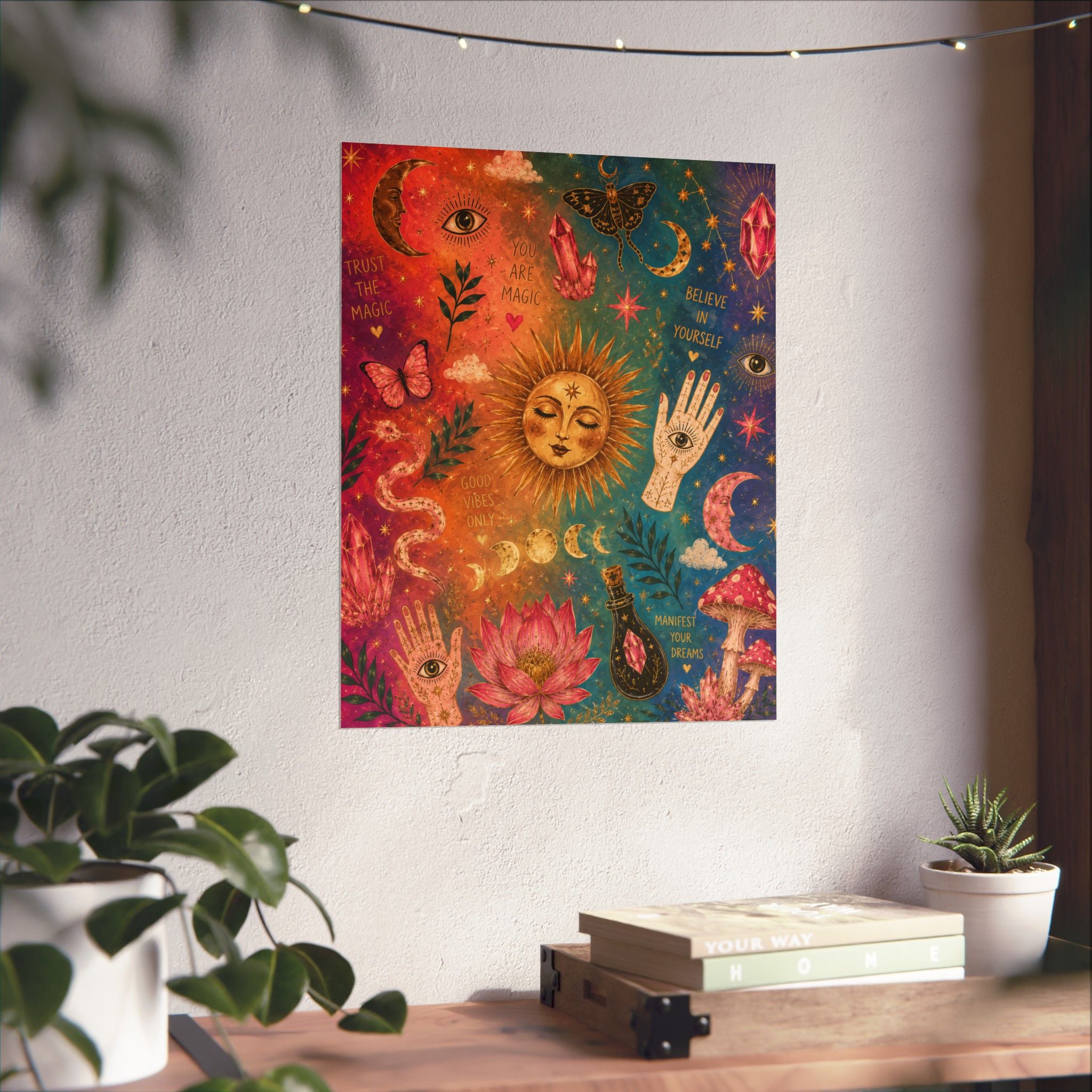 Mystical Sun and Moon Poster
