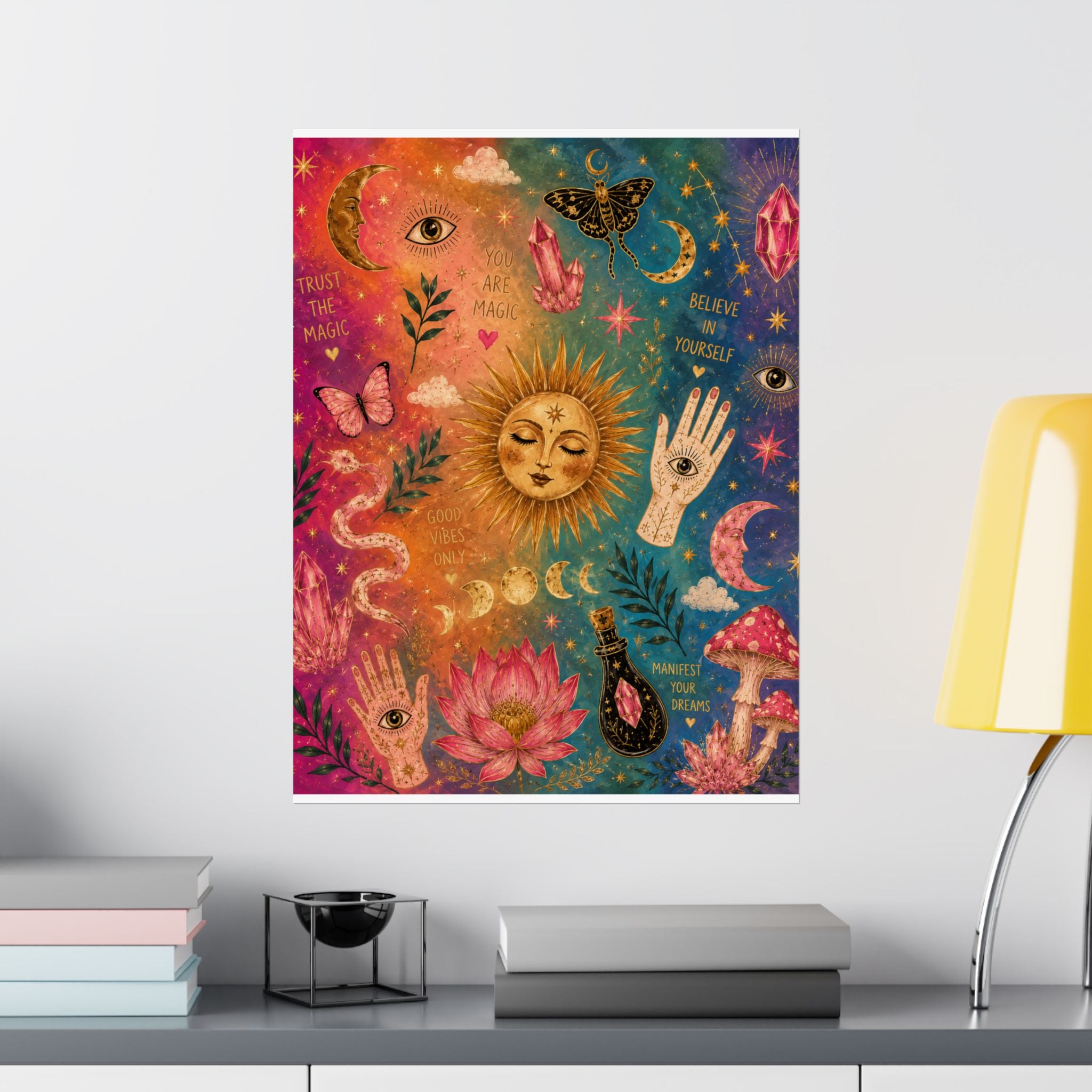 Mystical Sun and Moon Poster