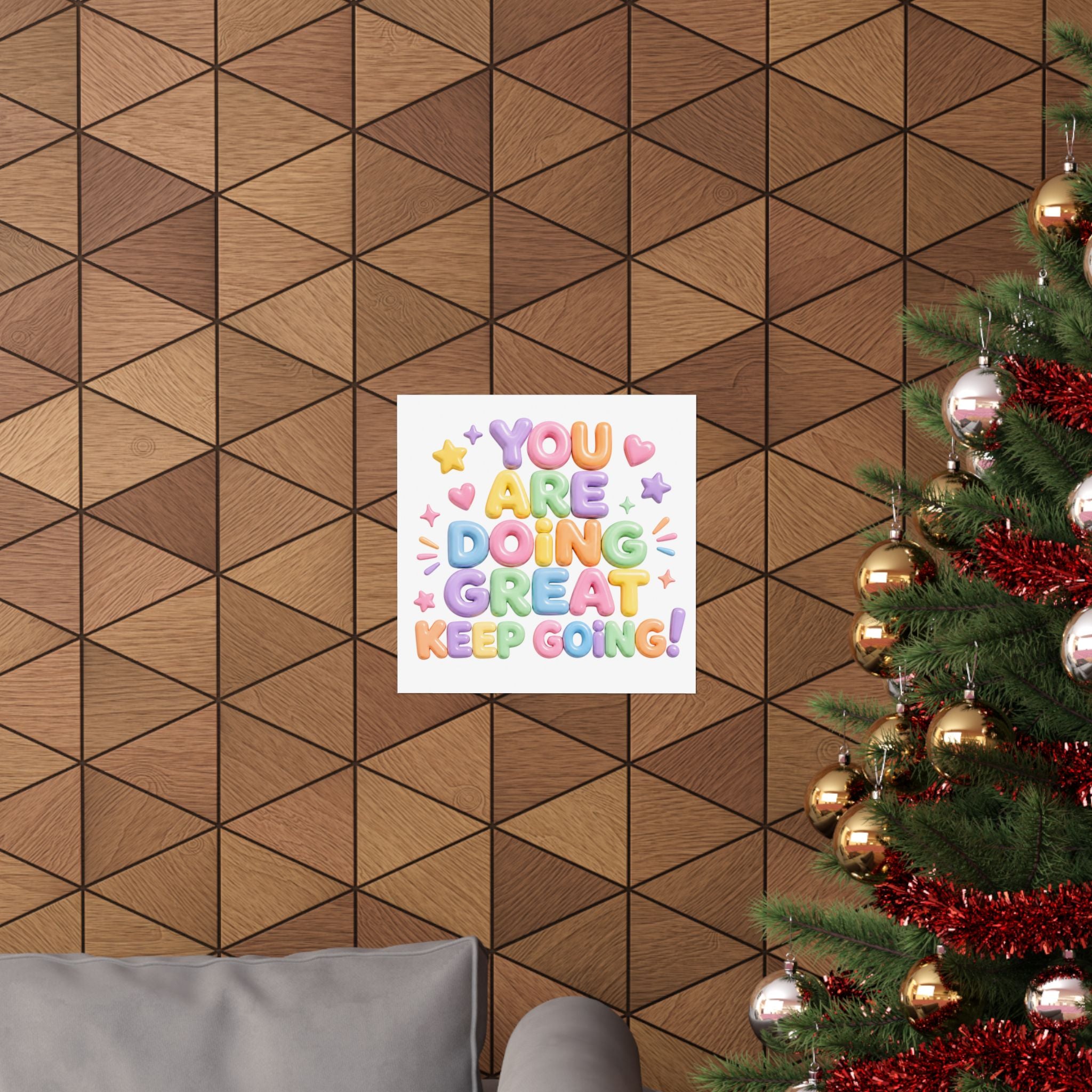 You Are Doing Great Keep Going Poster | Motivational Pastel Typography