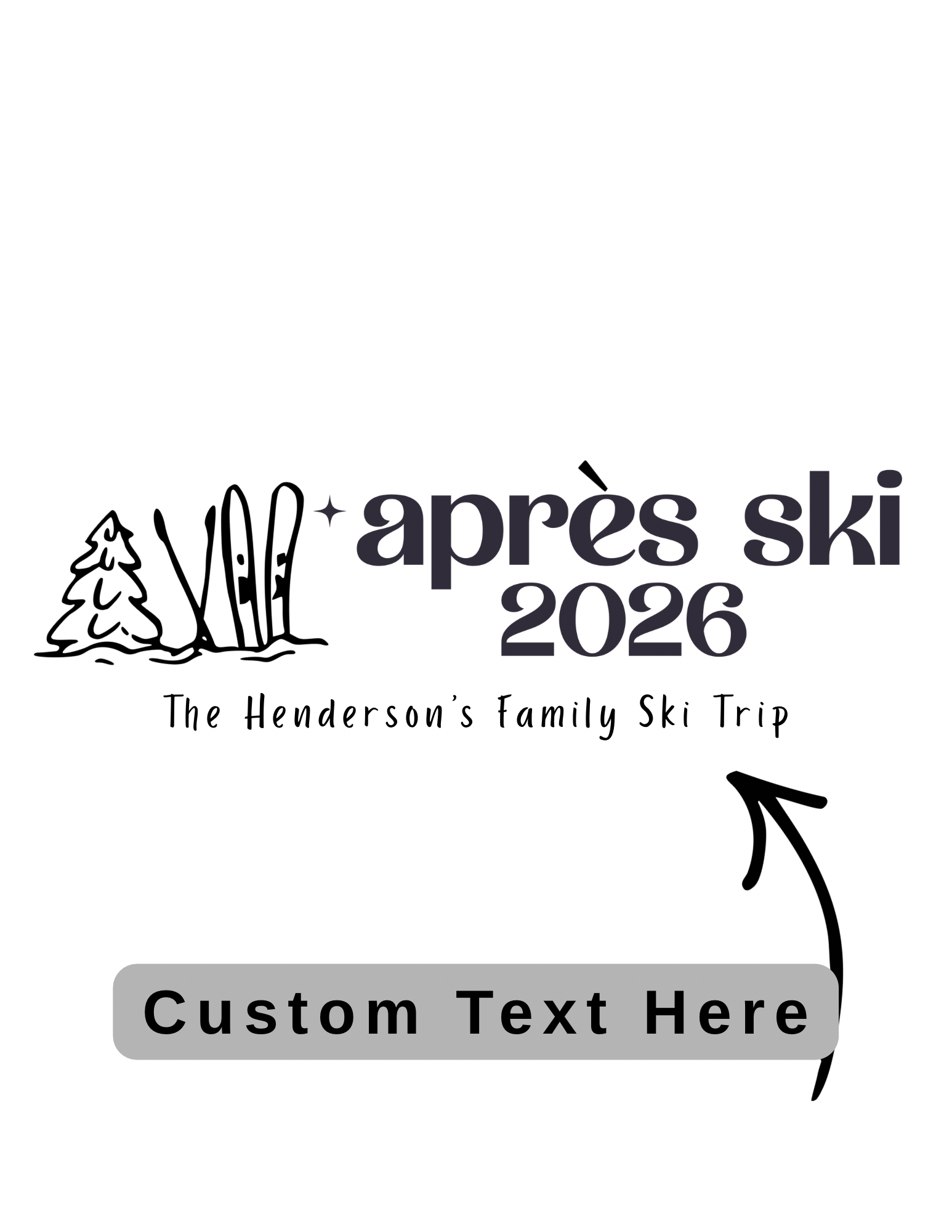 Custom Matching Group Après Ski Hoodie or Crewneck