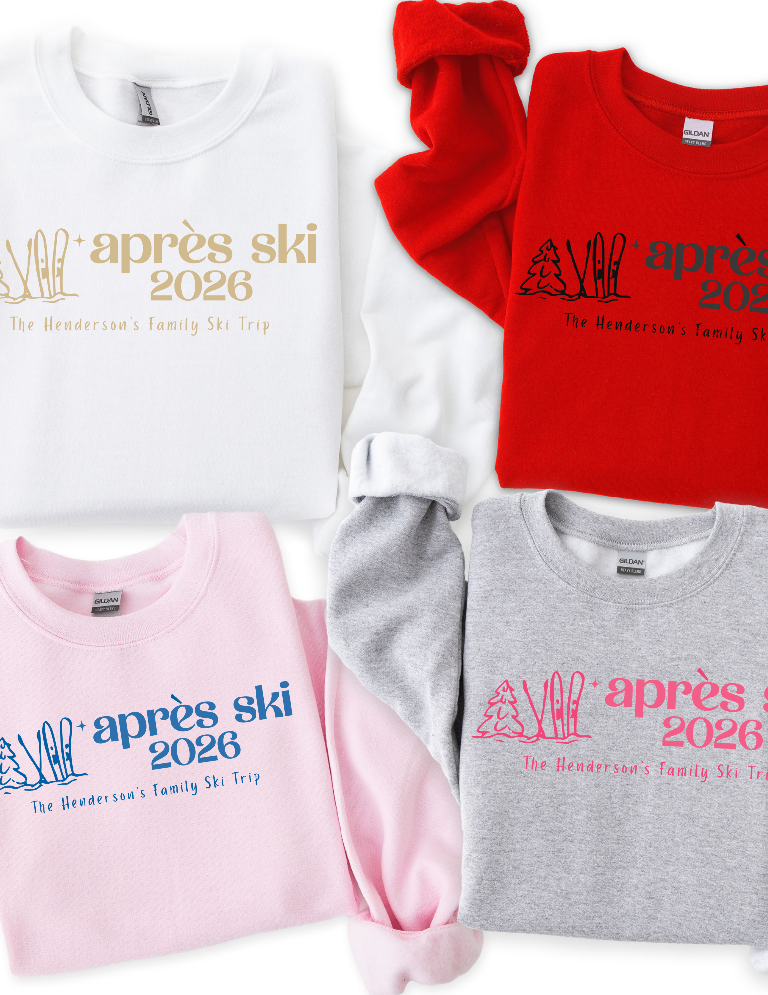 Custom Matching Group Après Ski Hoodie or Crewneck