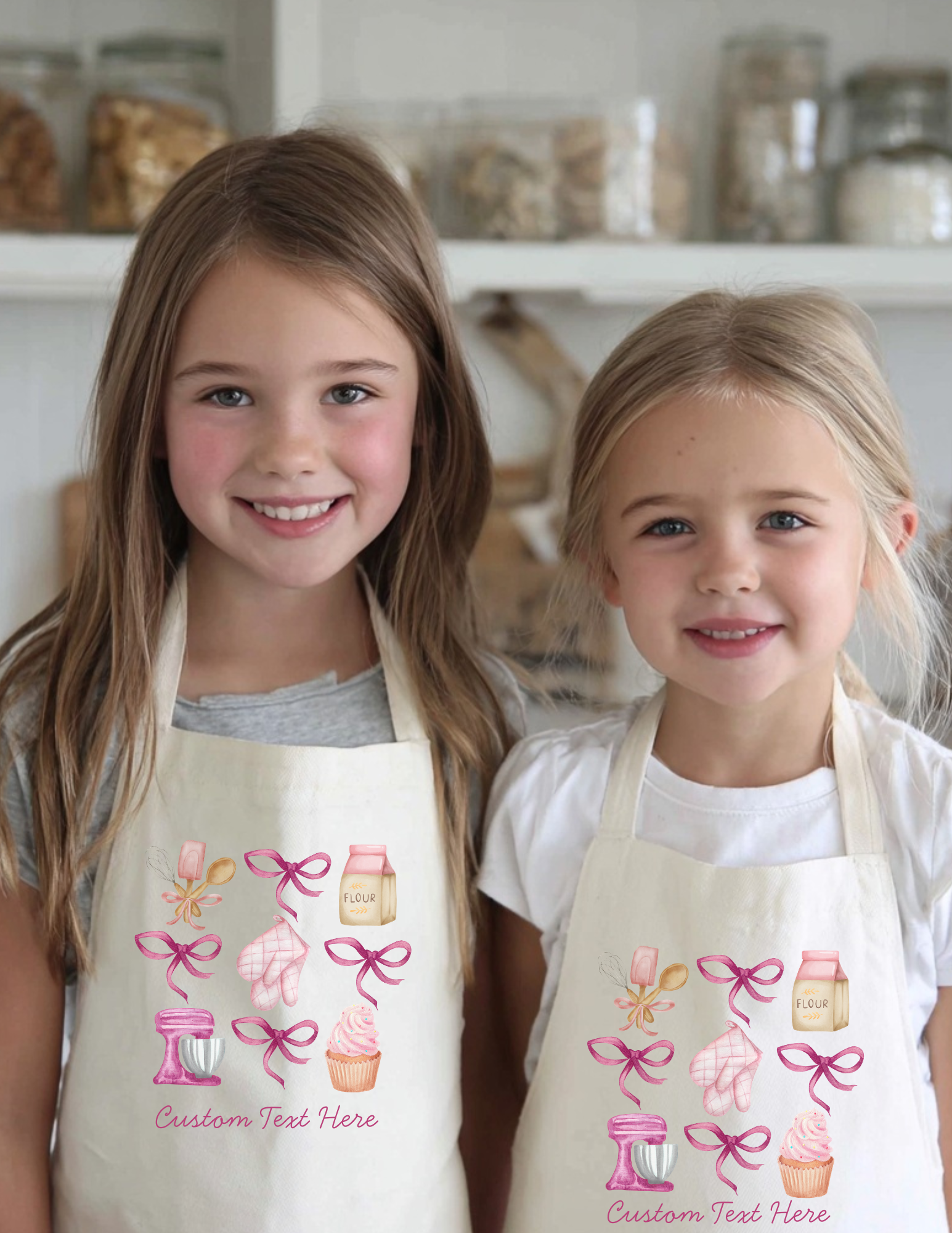 Pink Coquette Baking Apron for Girls