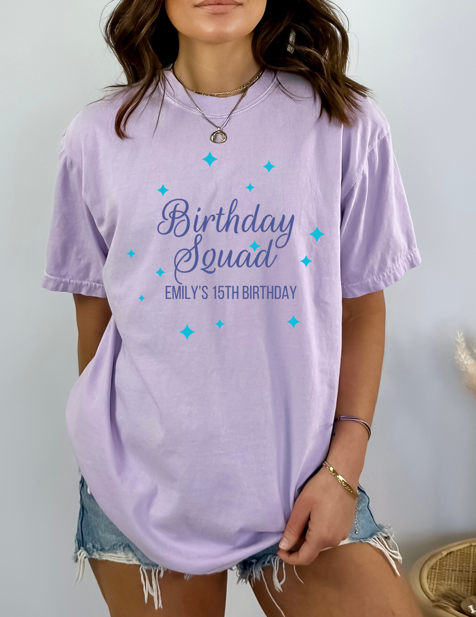 Personalized Birthday Squad Sparkle Shirt