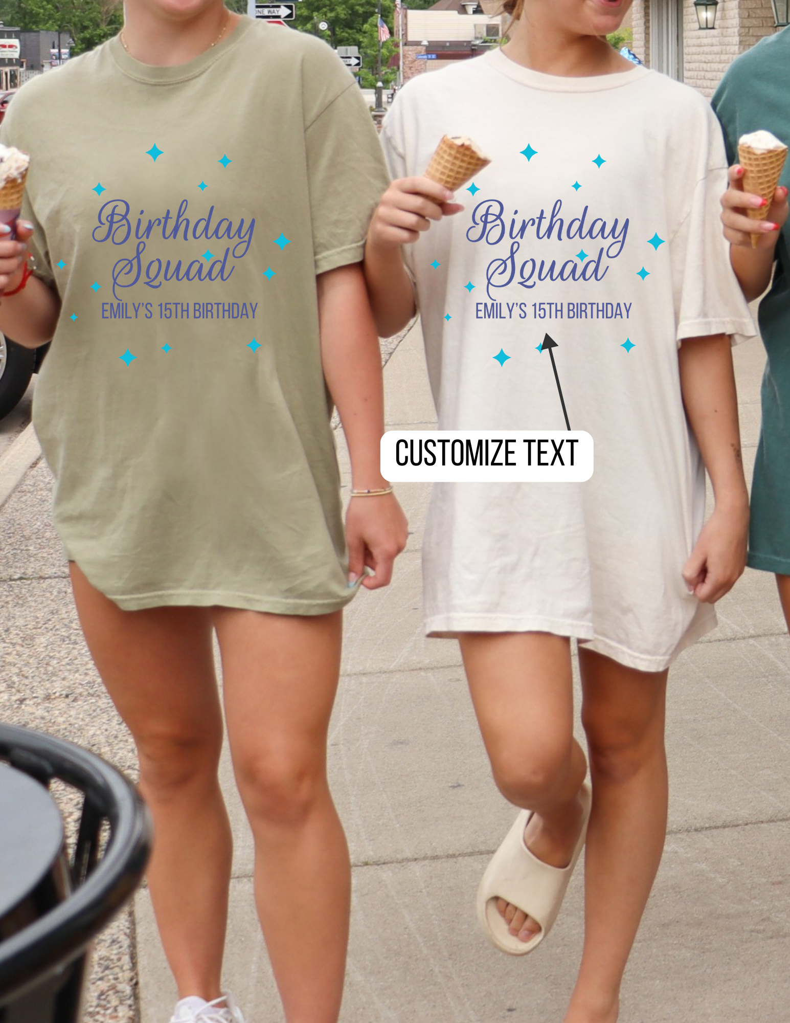 Personalized Birthday Squad Sparkle Shirt