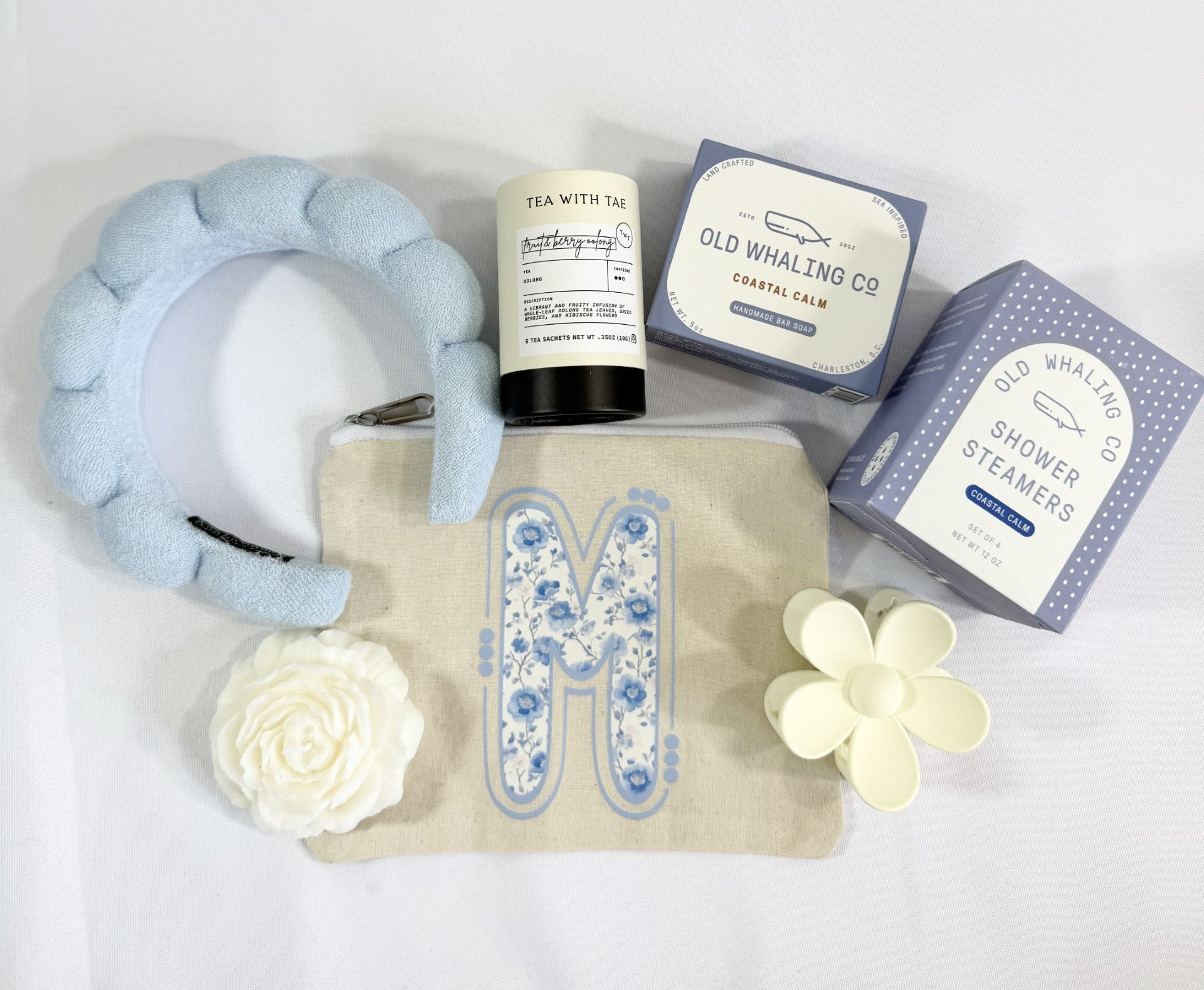 Aesthetic Blue Personalized Spa Gift Box