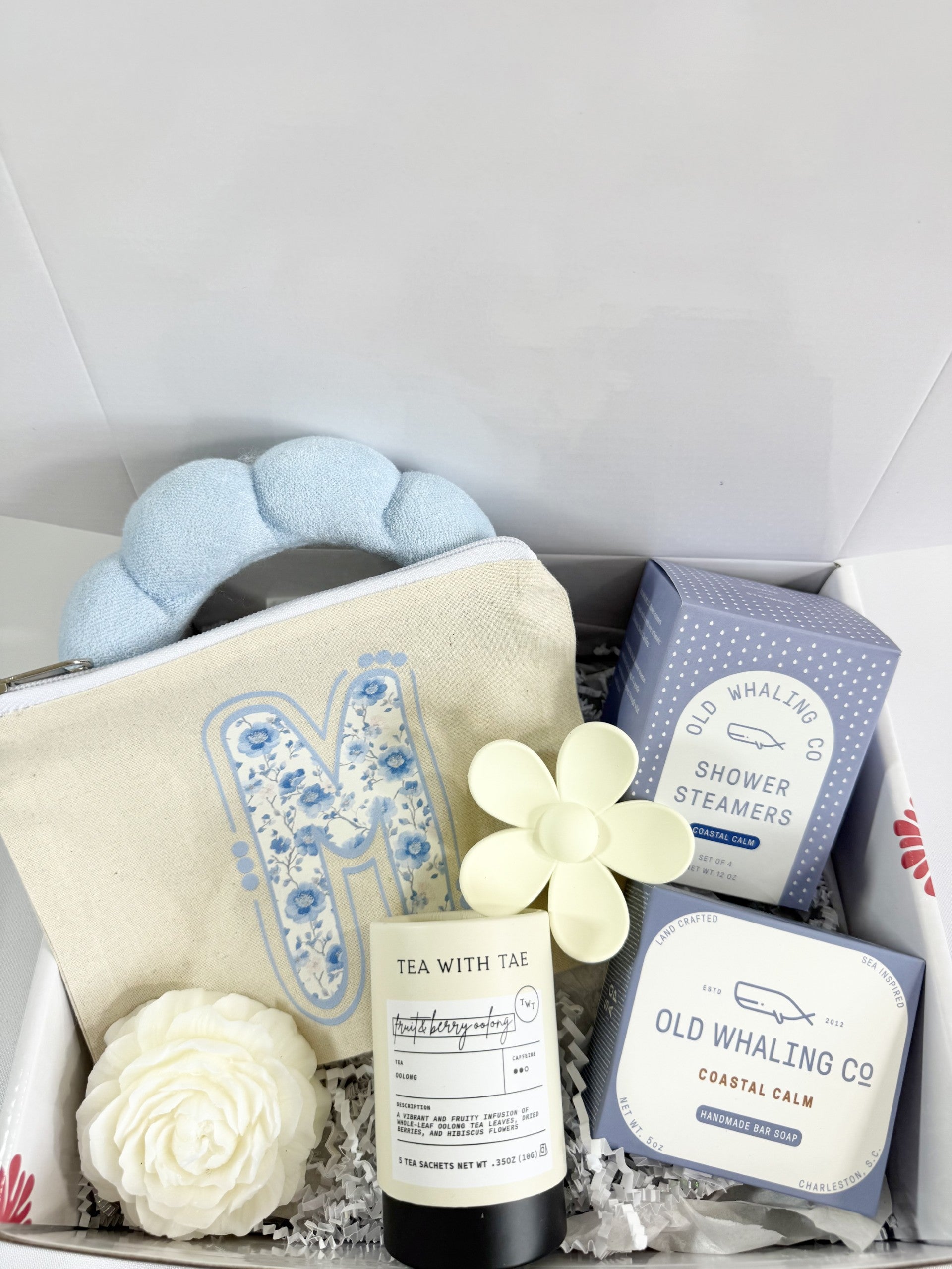 Aesthetic Blue Personalized Spa Gift Box