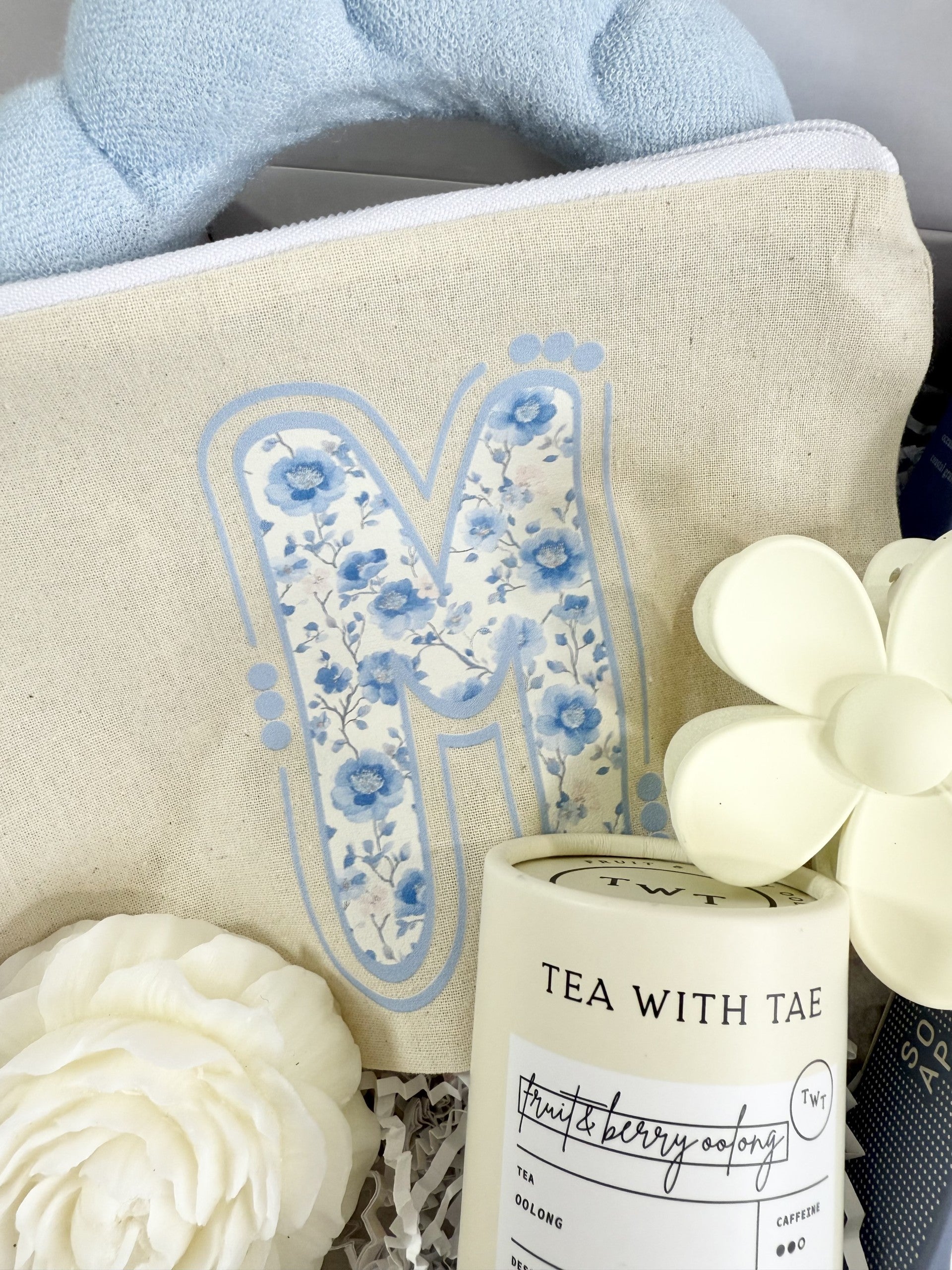 Aesthetic Blue Personalized Spa Gift Box