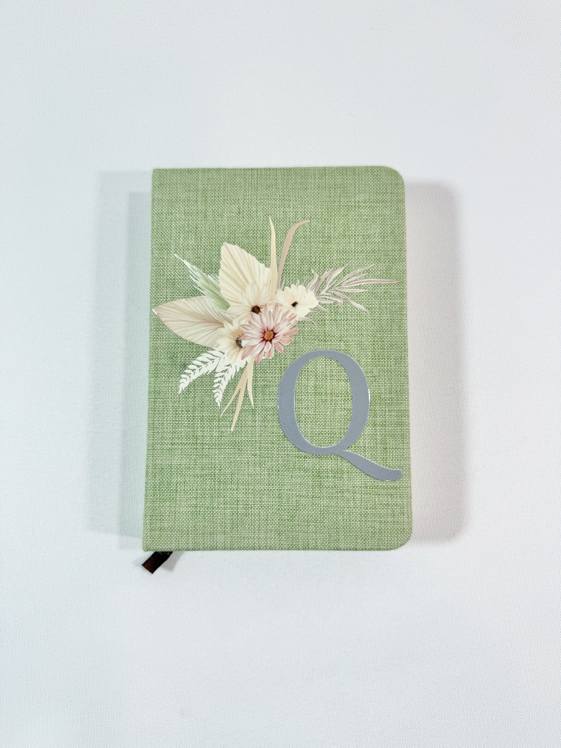 Custom Initial Boho Floral Notebook