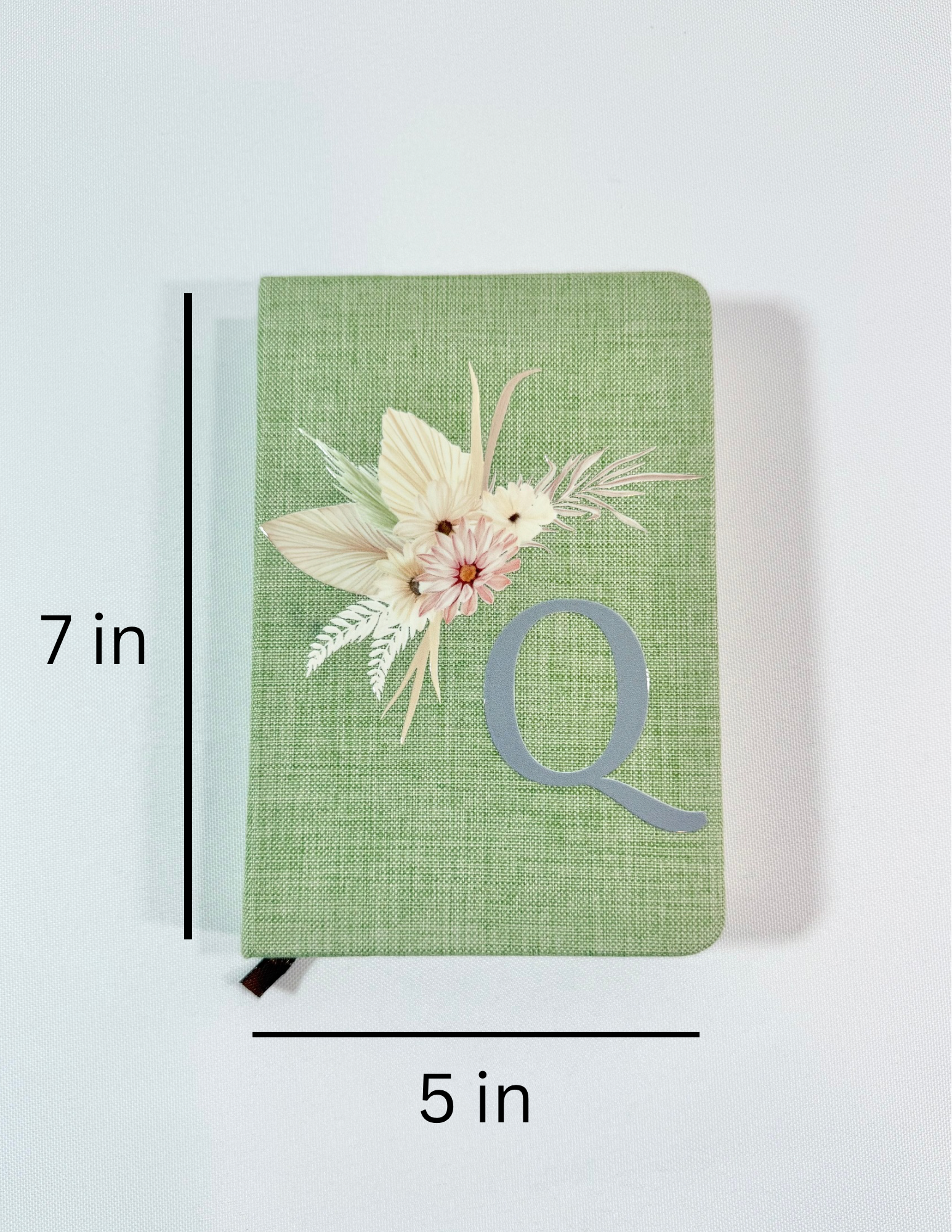 Custom Initial Boho Floral Notebook