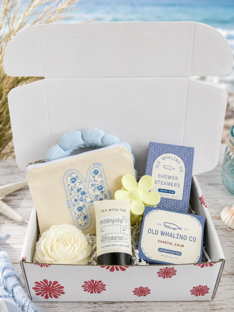 Aesthetic Blue Personalized Spa Gift Box | MKay Style