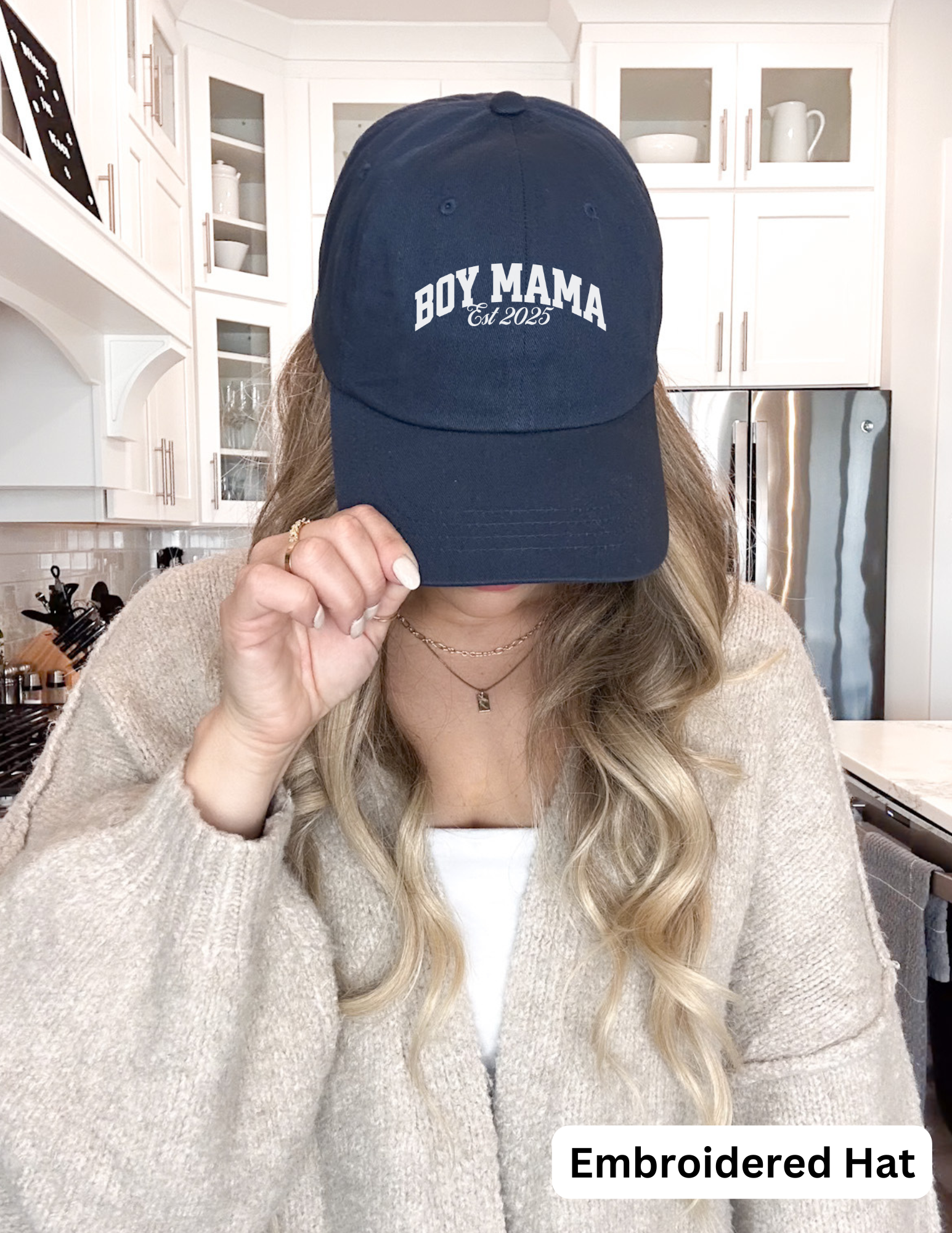 New Boy Mom Embroidered Hat