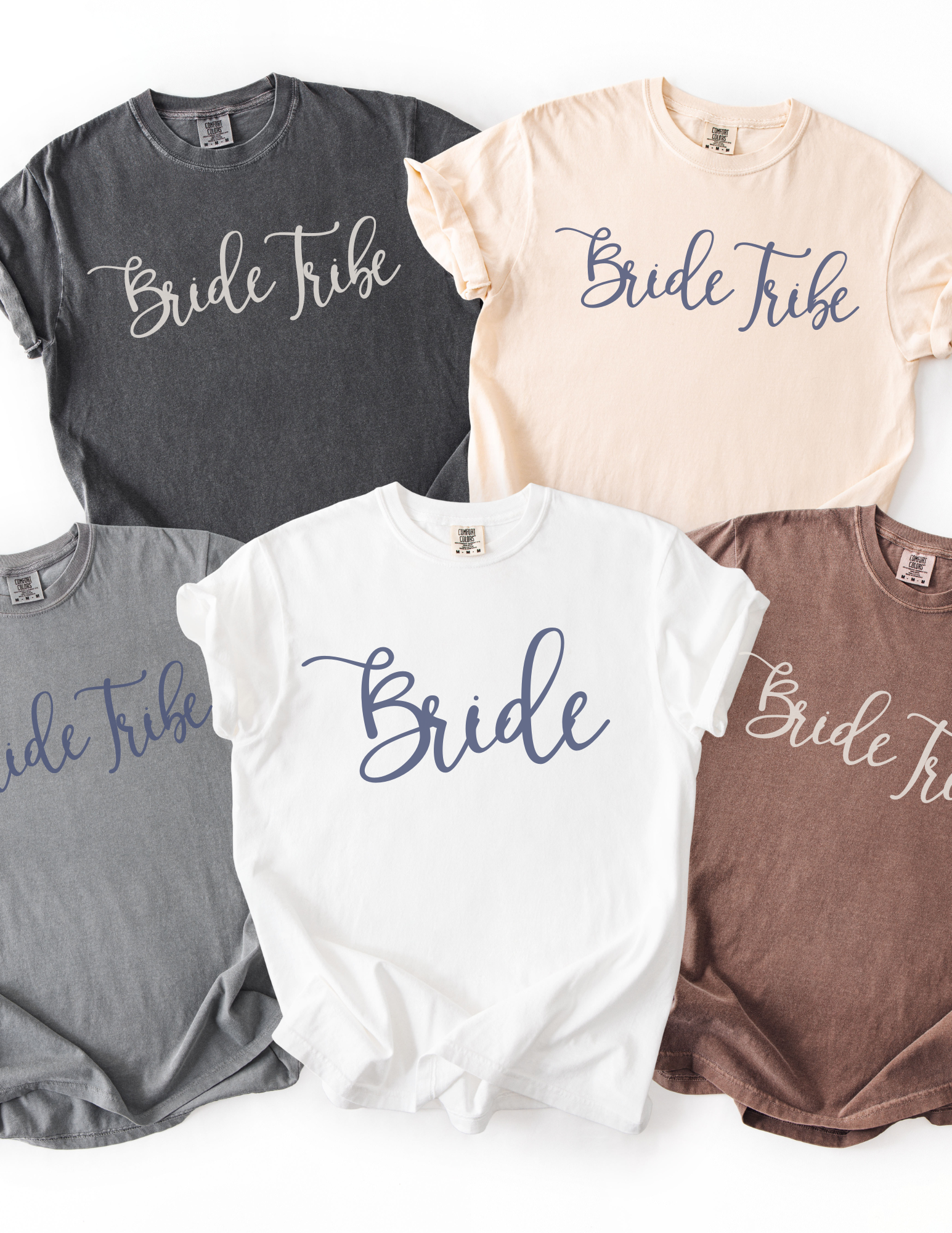 Matching Bride and Bride Tribe Comfort Colors Shirts