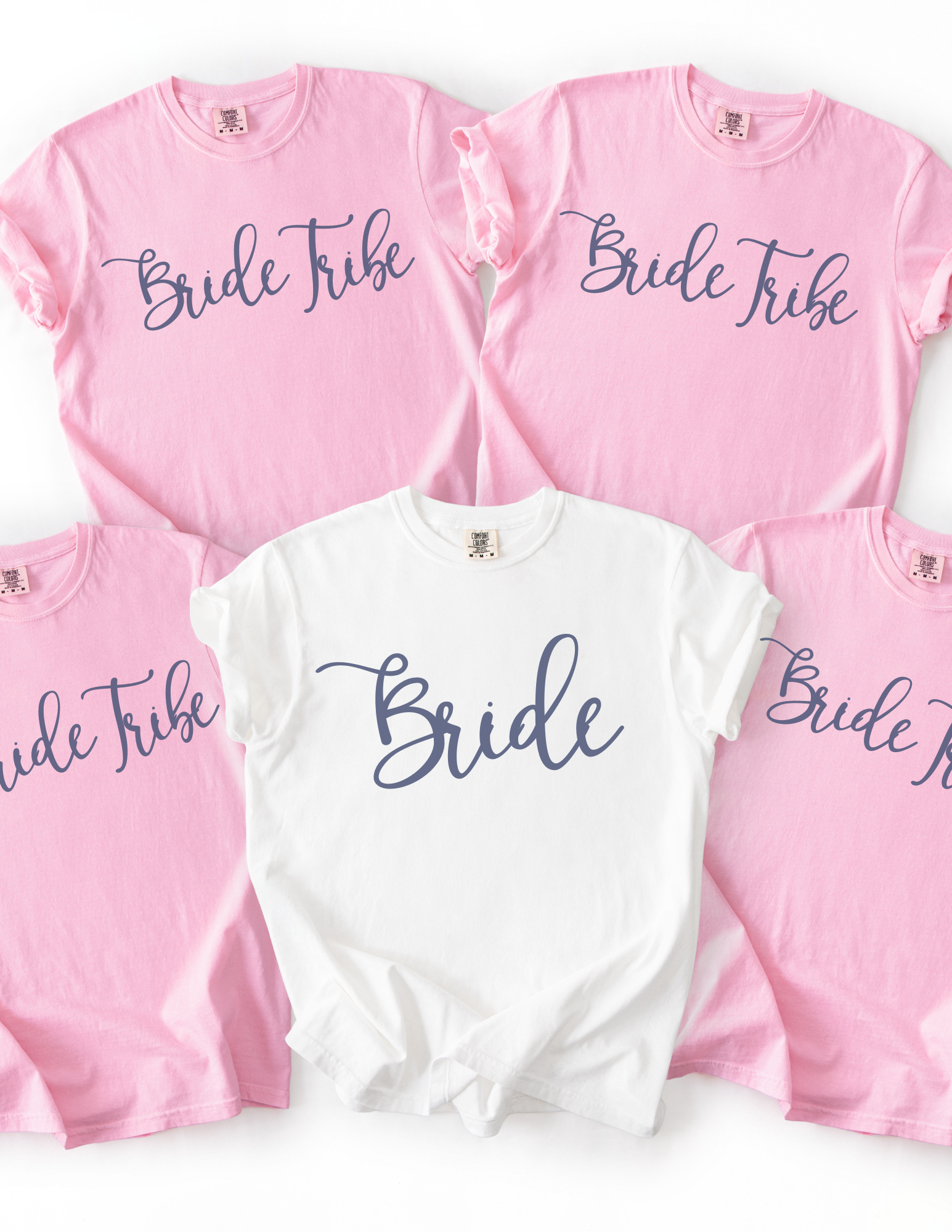Matching Bride and Bride Tribe Comfort Colors Shirts