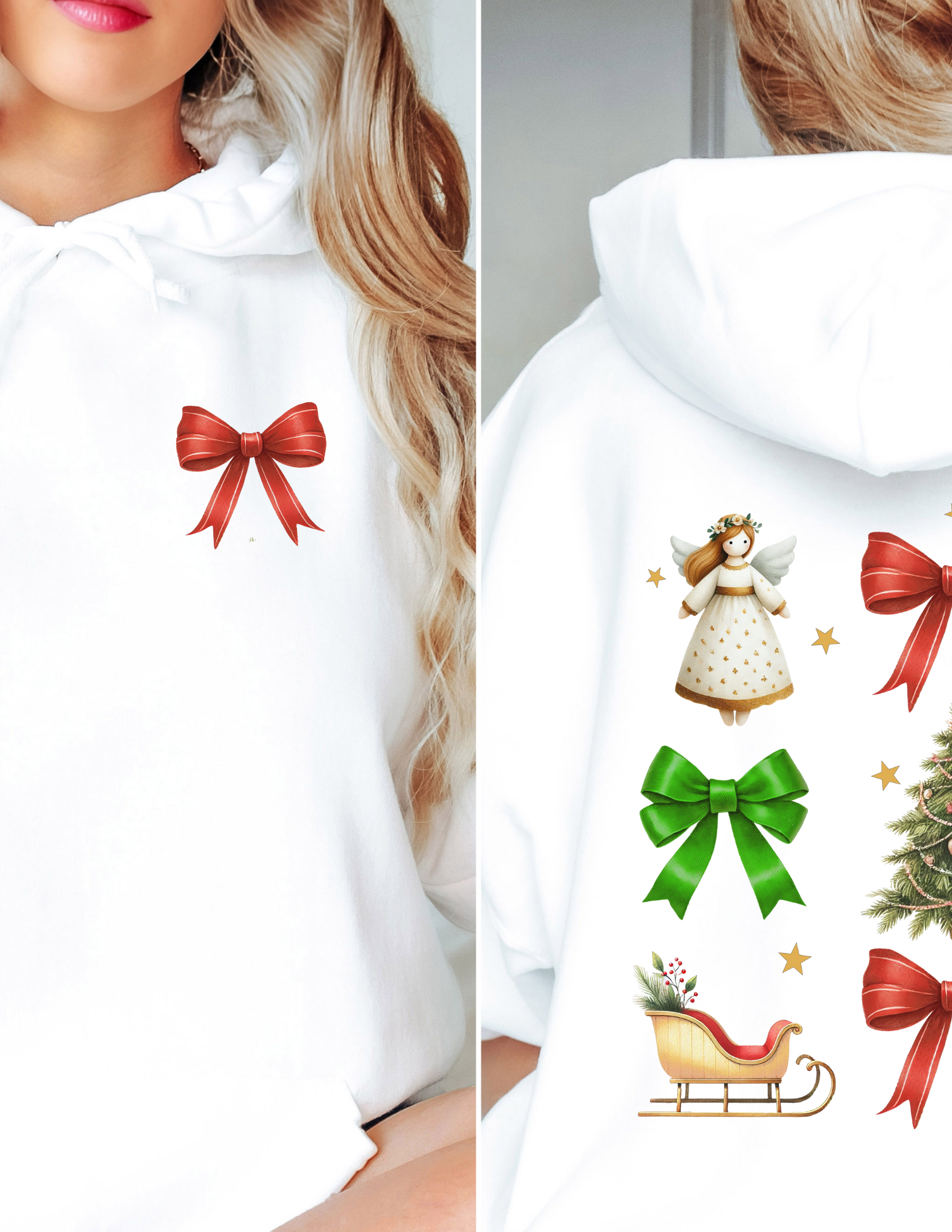 Vintage Christmas Coquette Hoodie