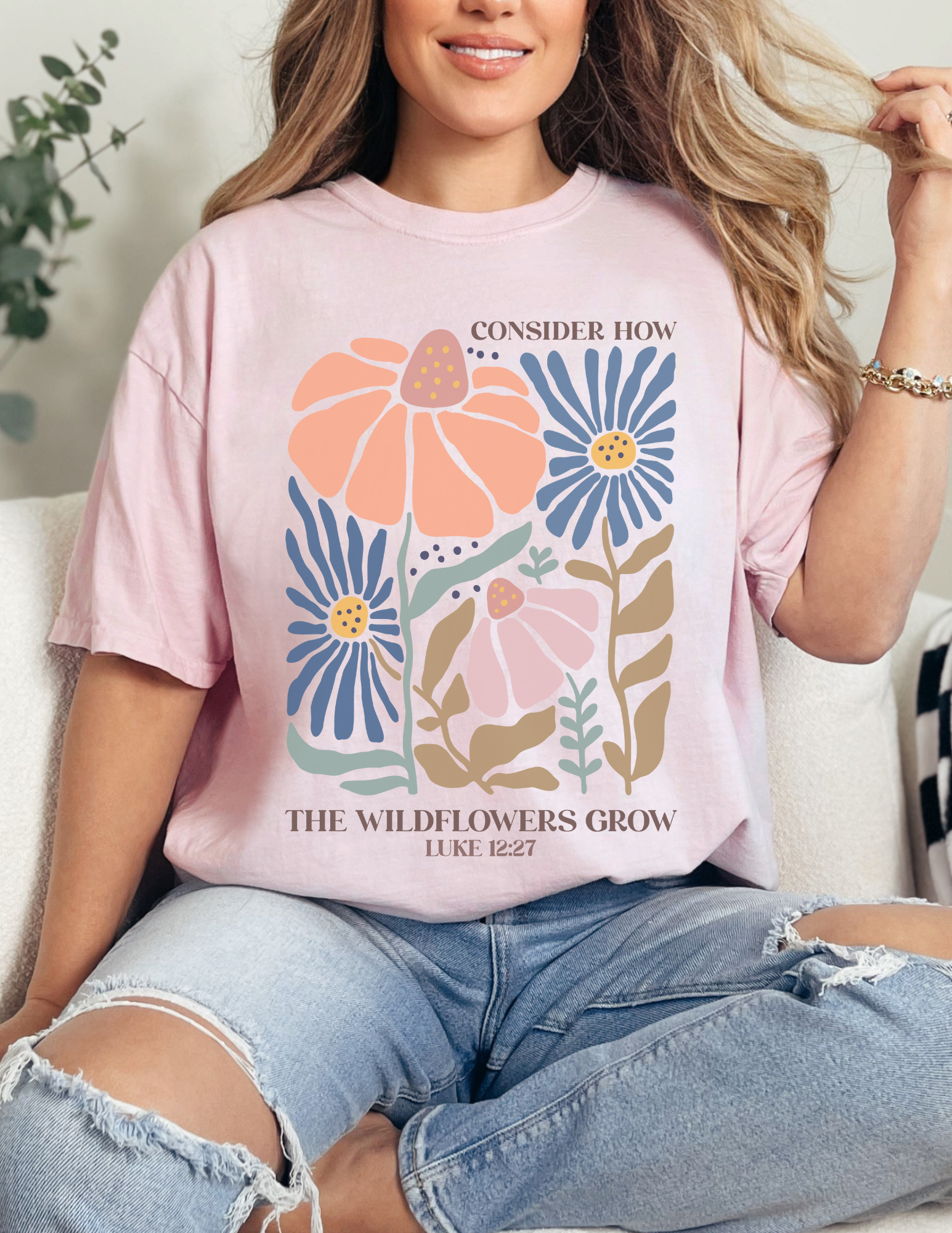 Christian Wildflower Bible Verse Shirt