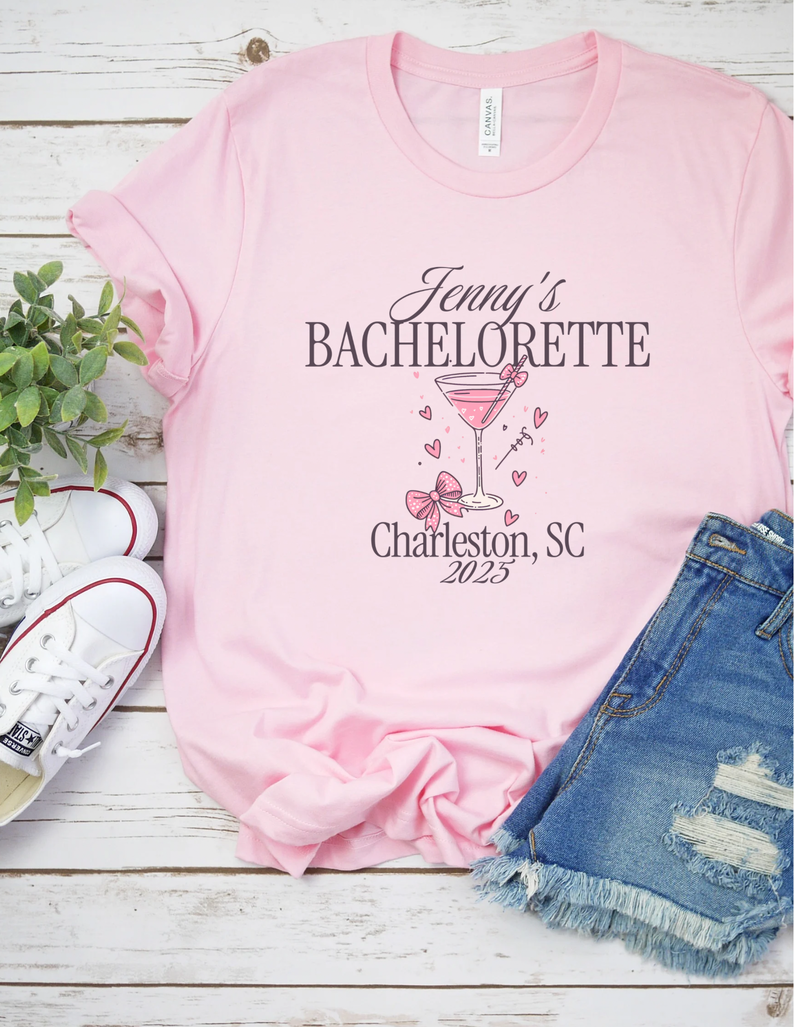 Personalized Coquette Bachelorette Shirt