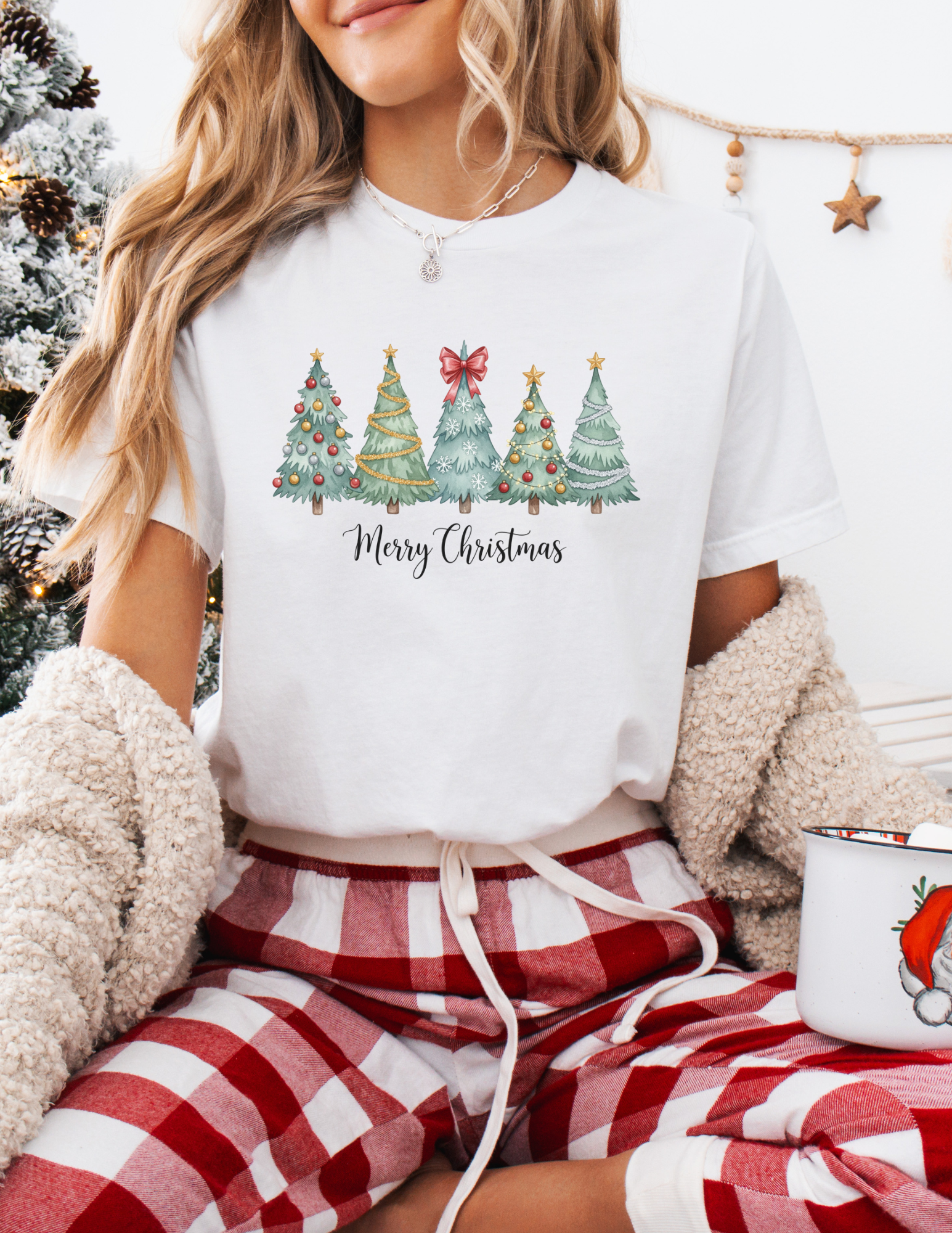 Coquette Christmas Tree Crewneck for Women