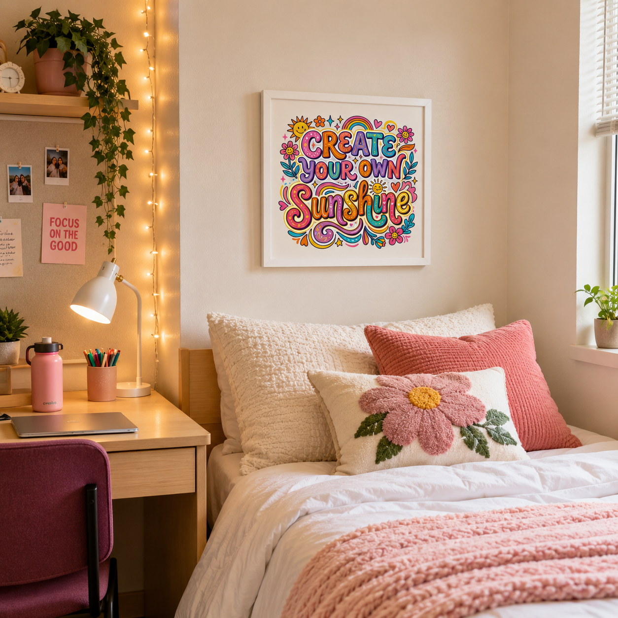 Create Your Own Sunshine Poster | Matte Vertical Inspirational Wall Art