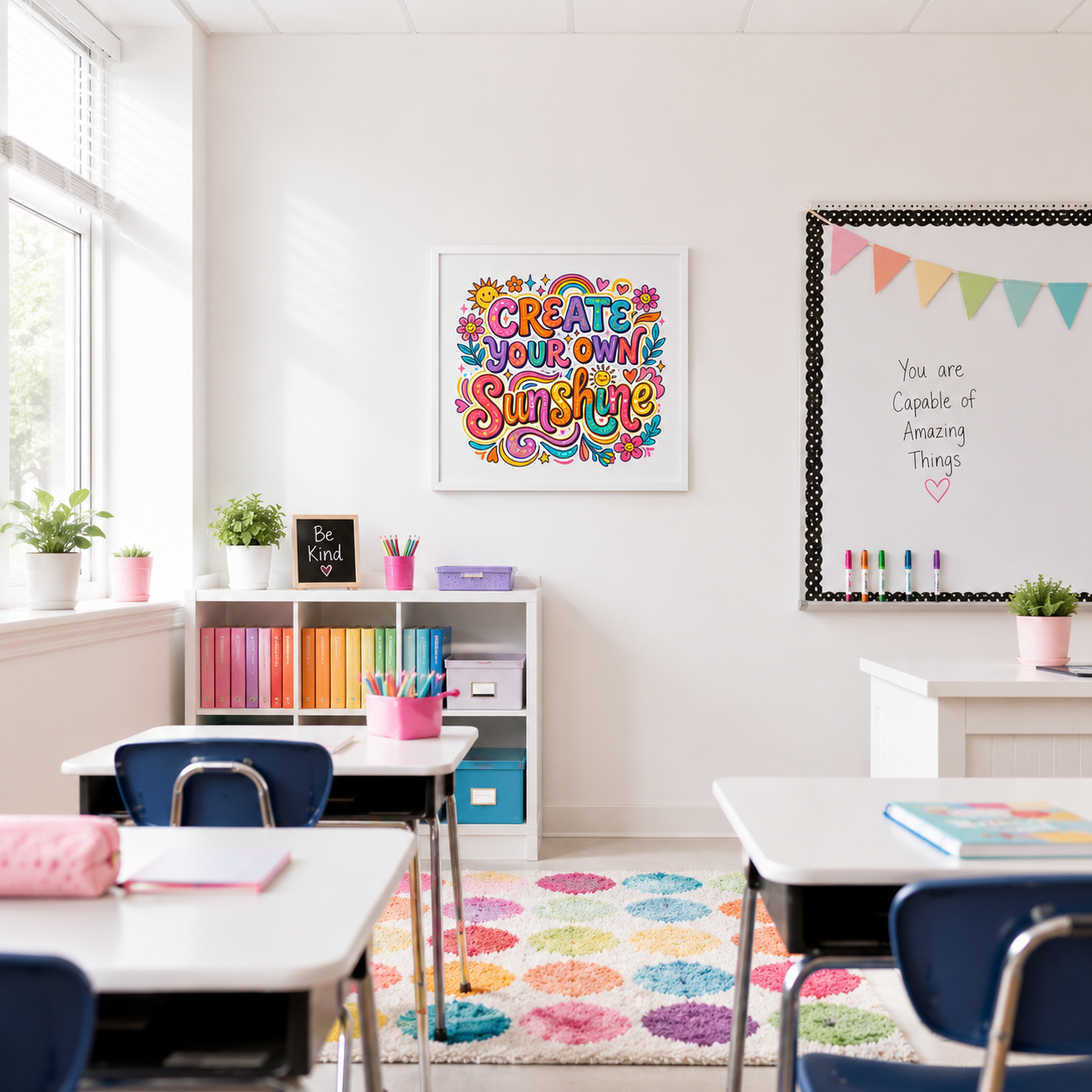 Create Your Own Sunshine Poster | Matte Vertical Inspirational Wall Art