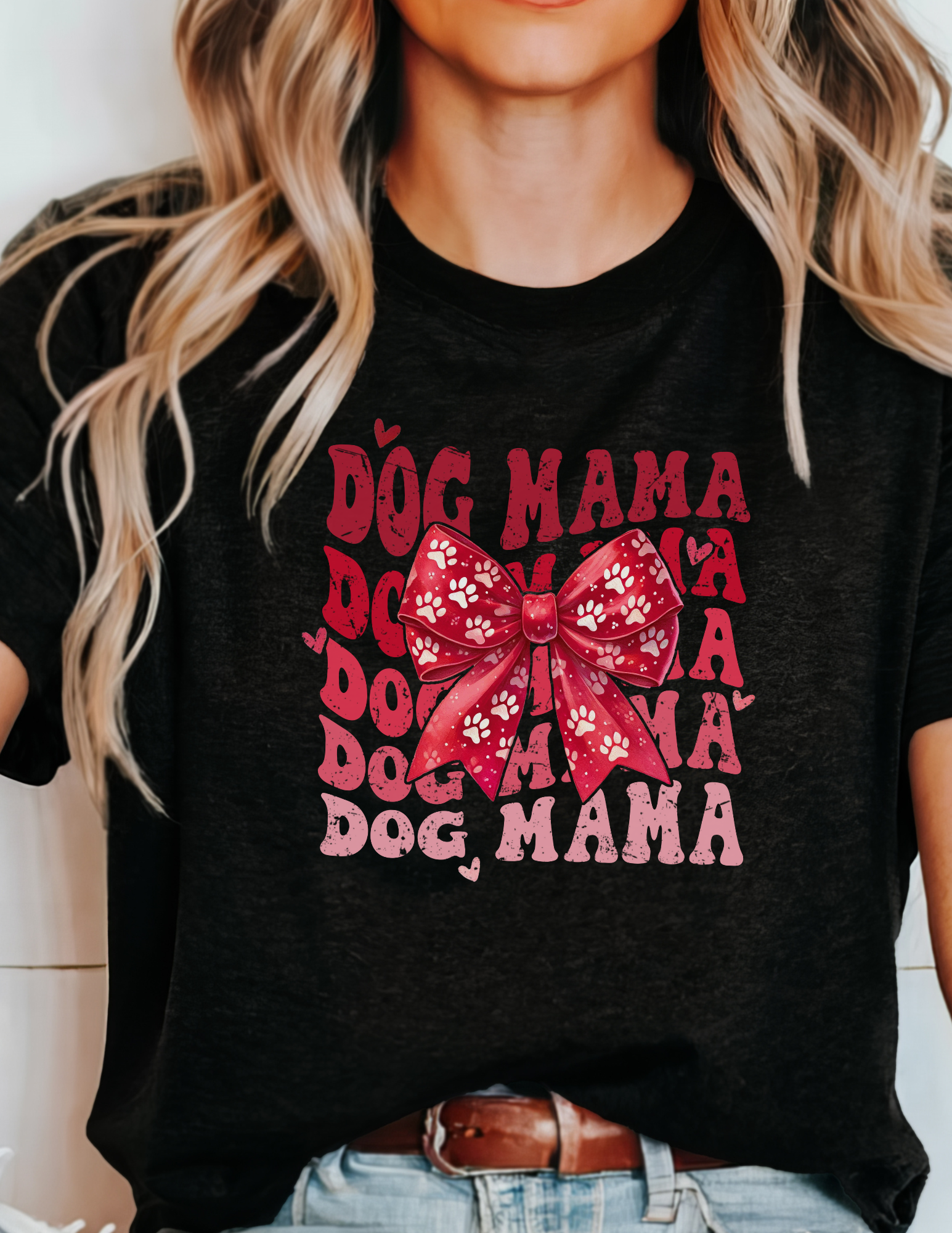 Coquette Dog Mama Valentine Shirt