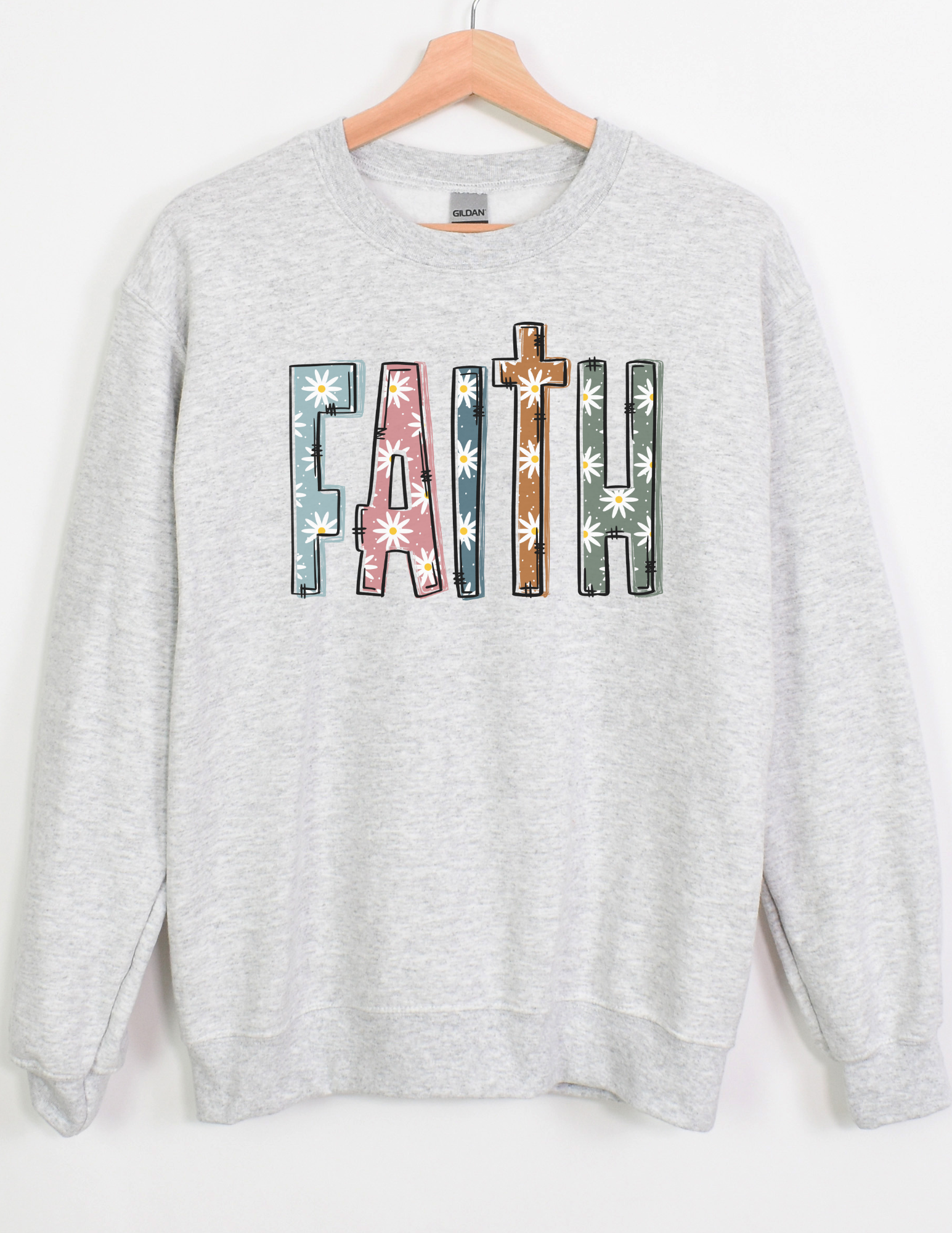 Daisy Wildflower Faith Crewneck