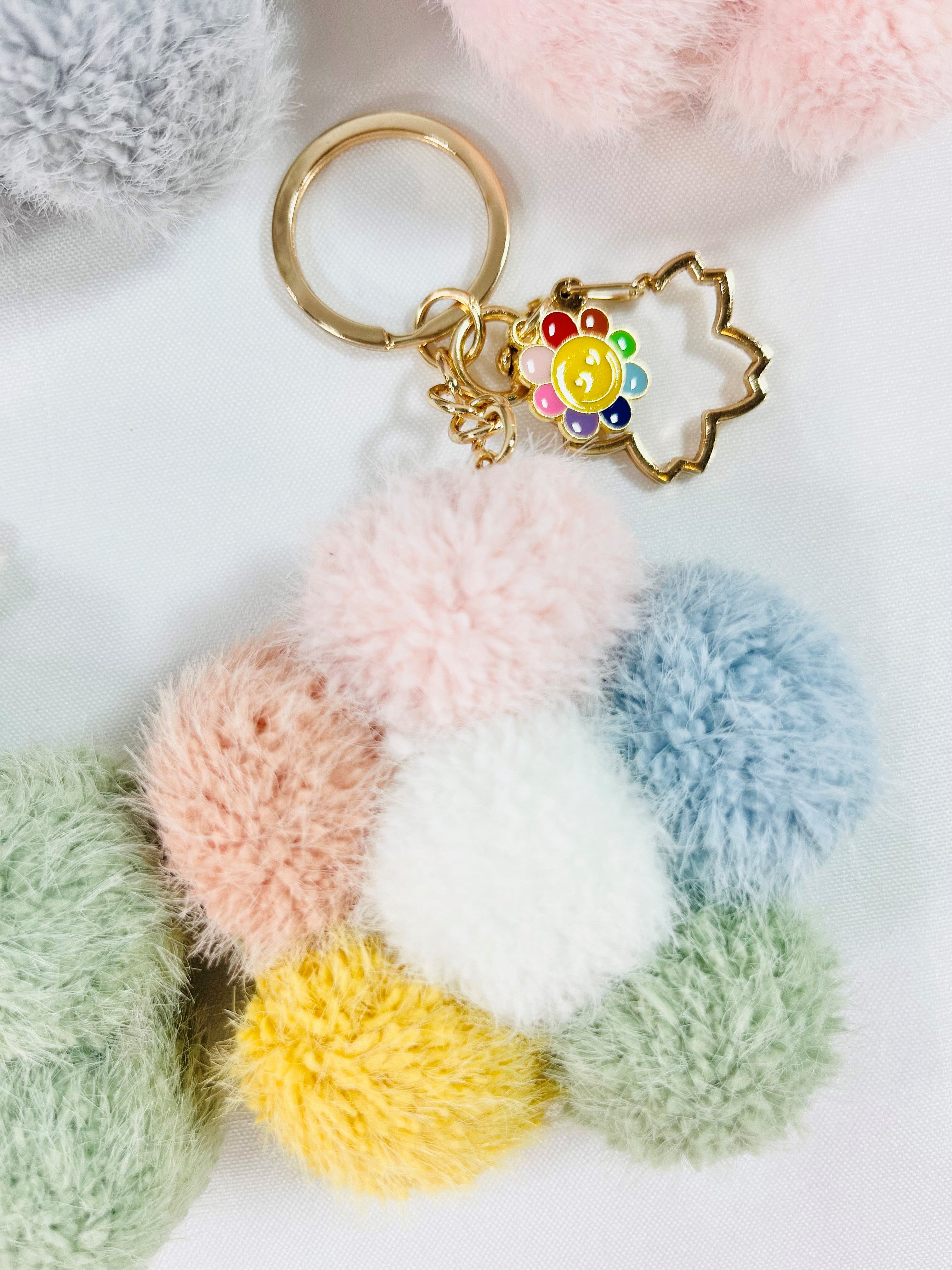 Fluffy Flower Keychain